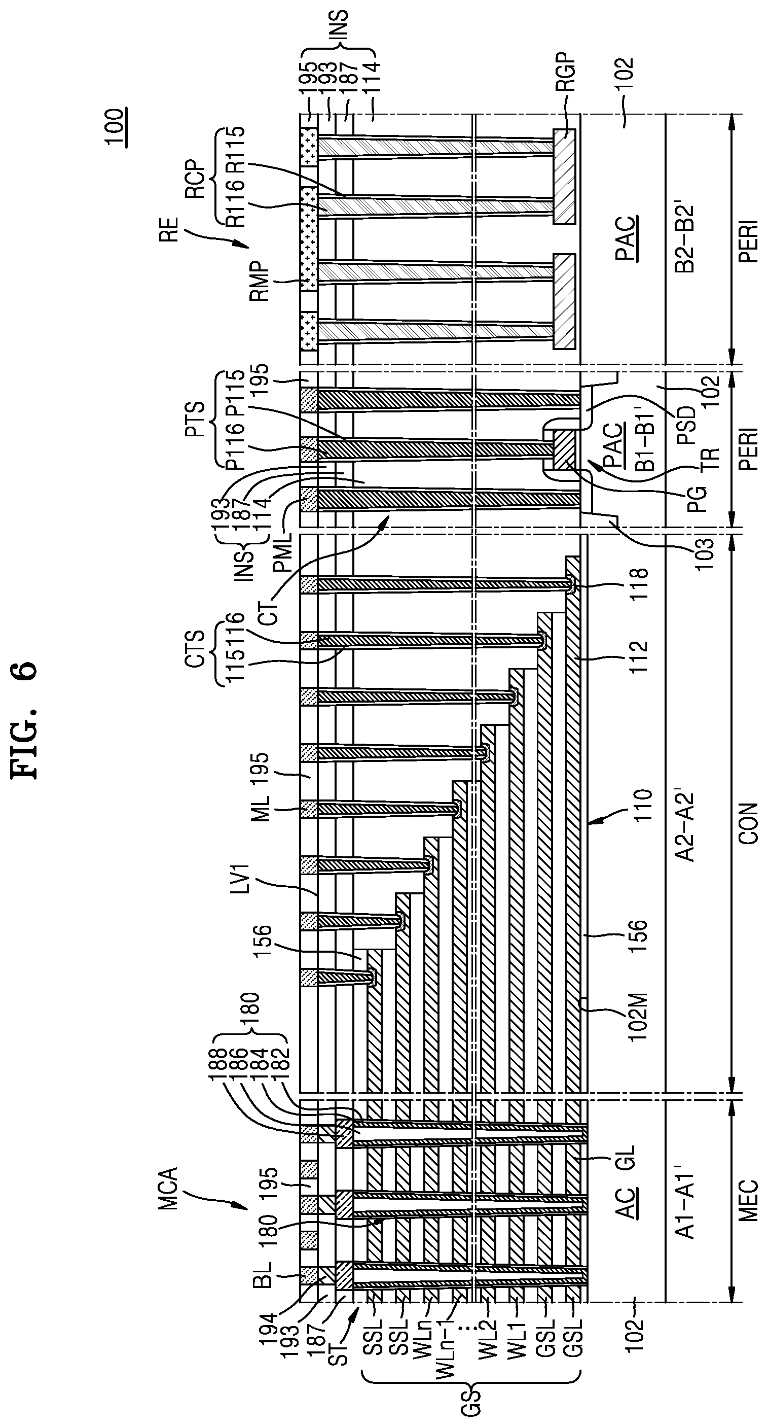 Patent US12581669 Figure 7 – Vertical memory device