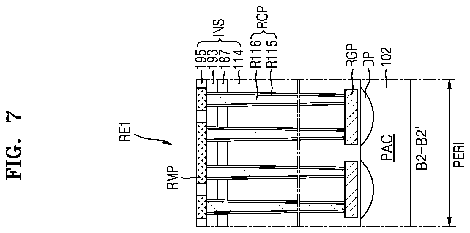 Patent US12581669 Figure 8 – Vertical memory device