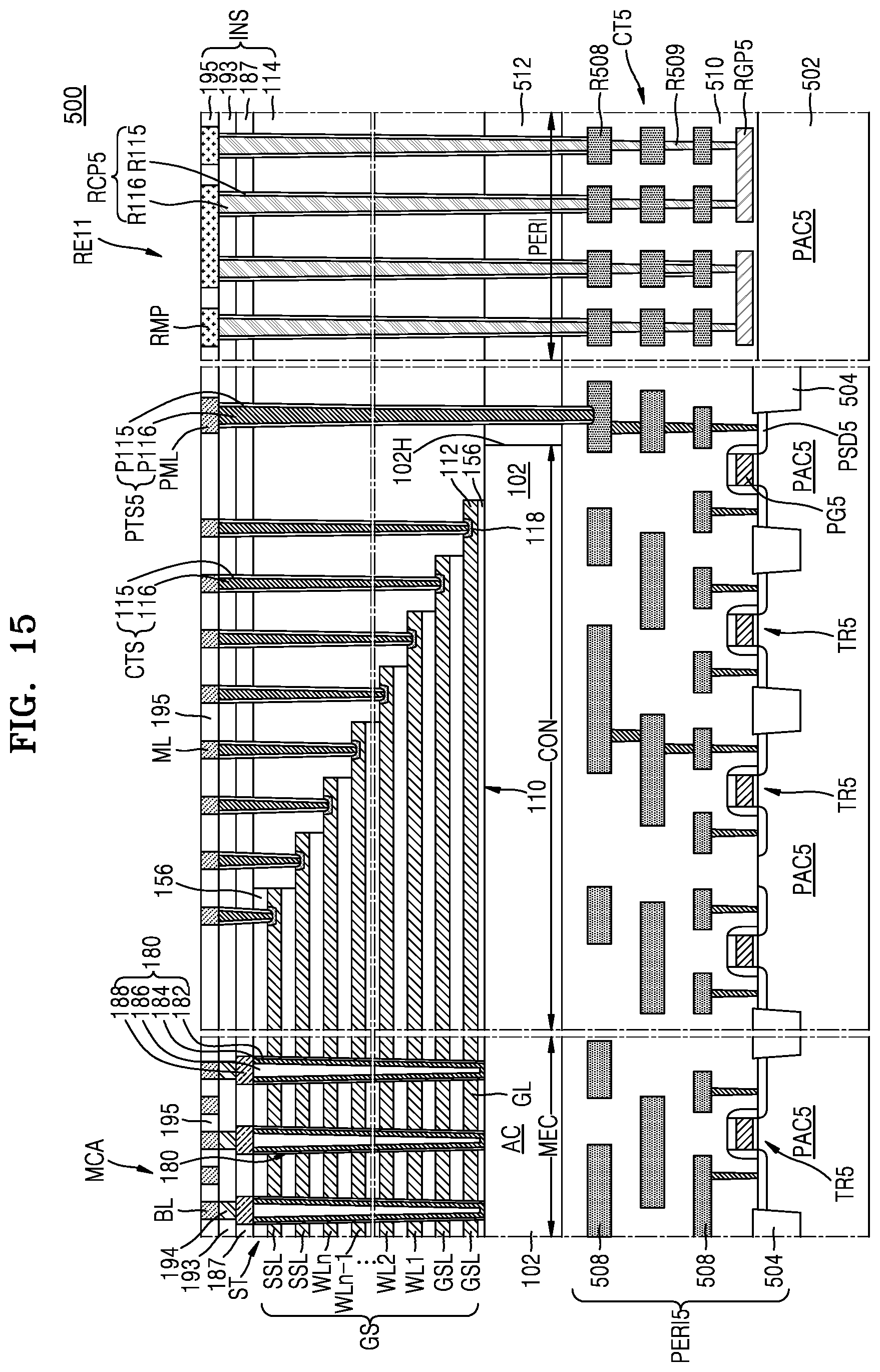 Patent US12581669 Figure 16 – Vertical memory device