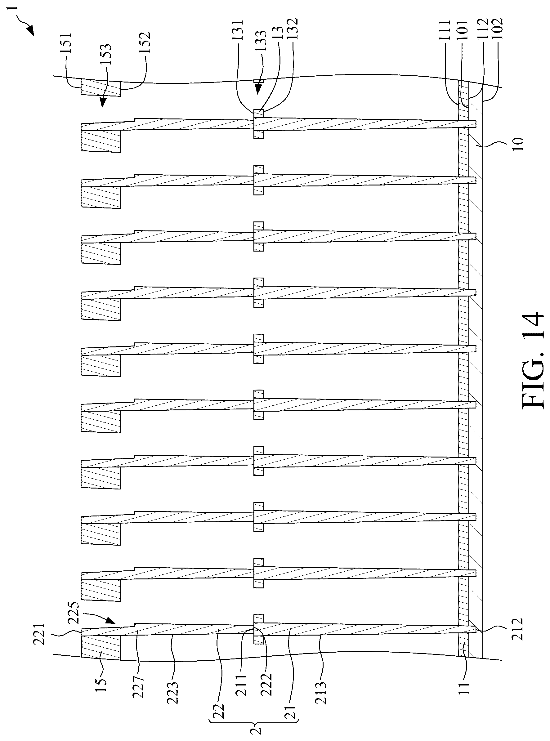 Patent US12581671 Figure 18 – Capacitor structure with two stacked conductive vias