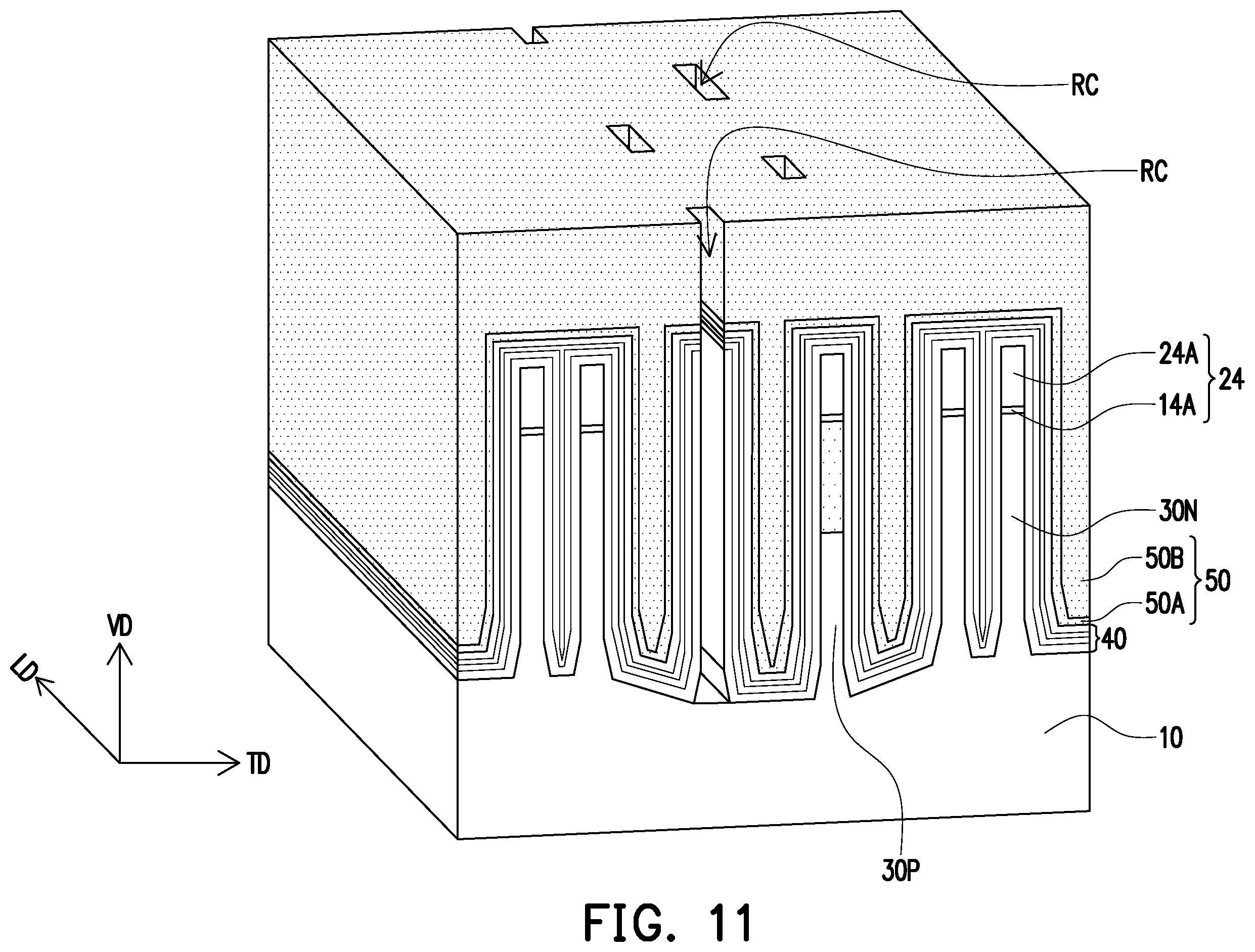 Patent US12581685 Figure 11 – Semiconductor device and method of fabricating a semiconductor device
