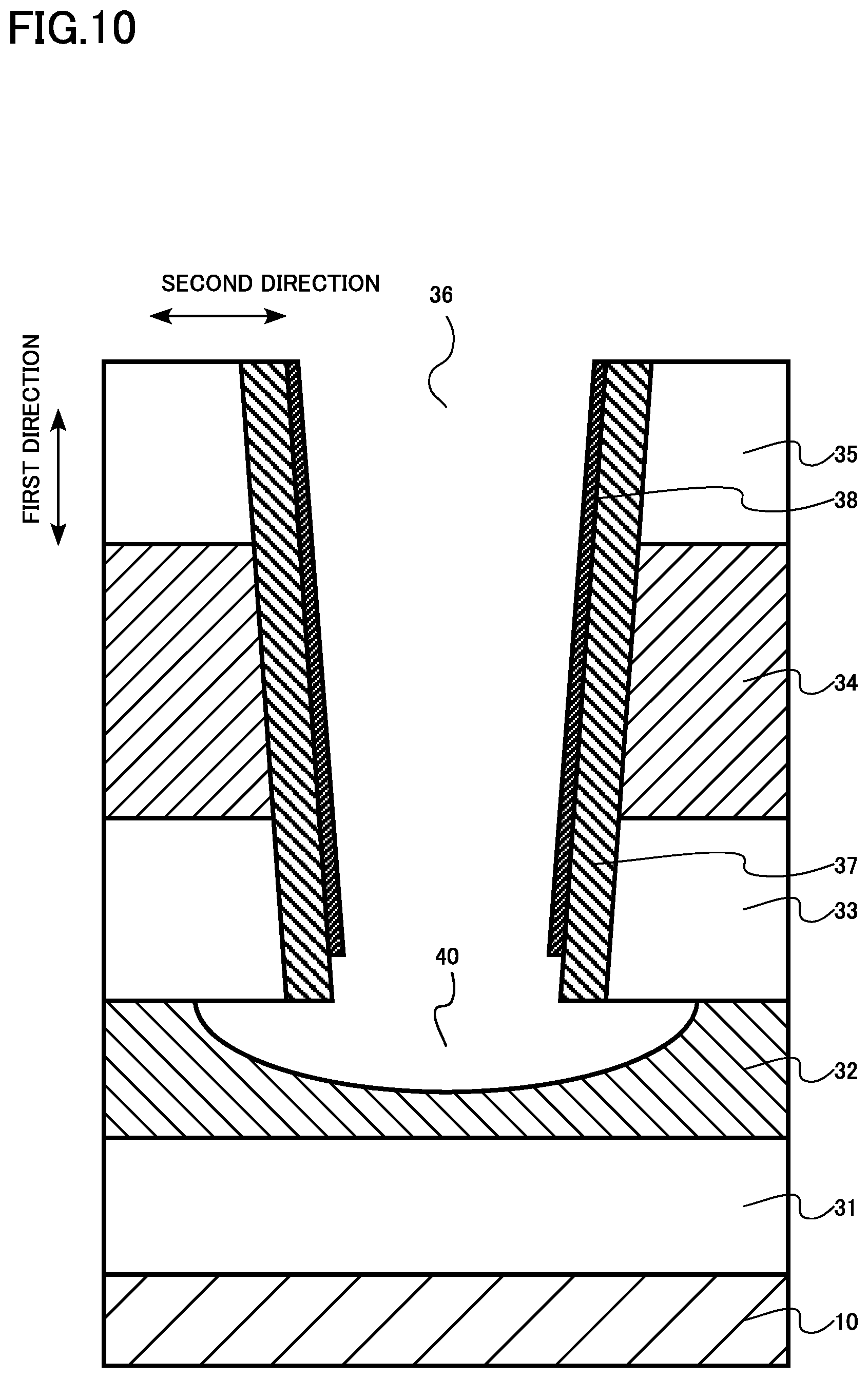 Patent US12581688 Figure 10 – Semiconductor device, semiconductor memory device, and semiconductor device manufacturing method
