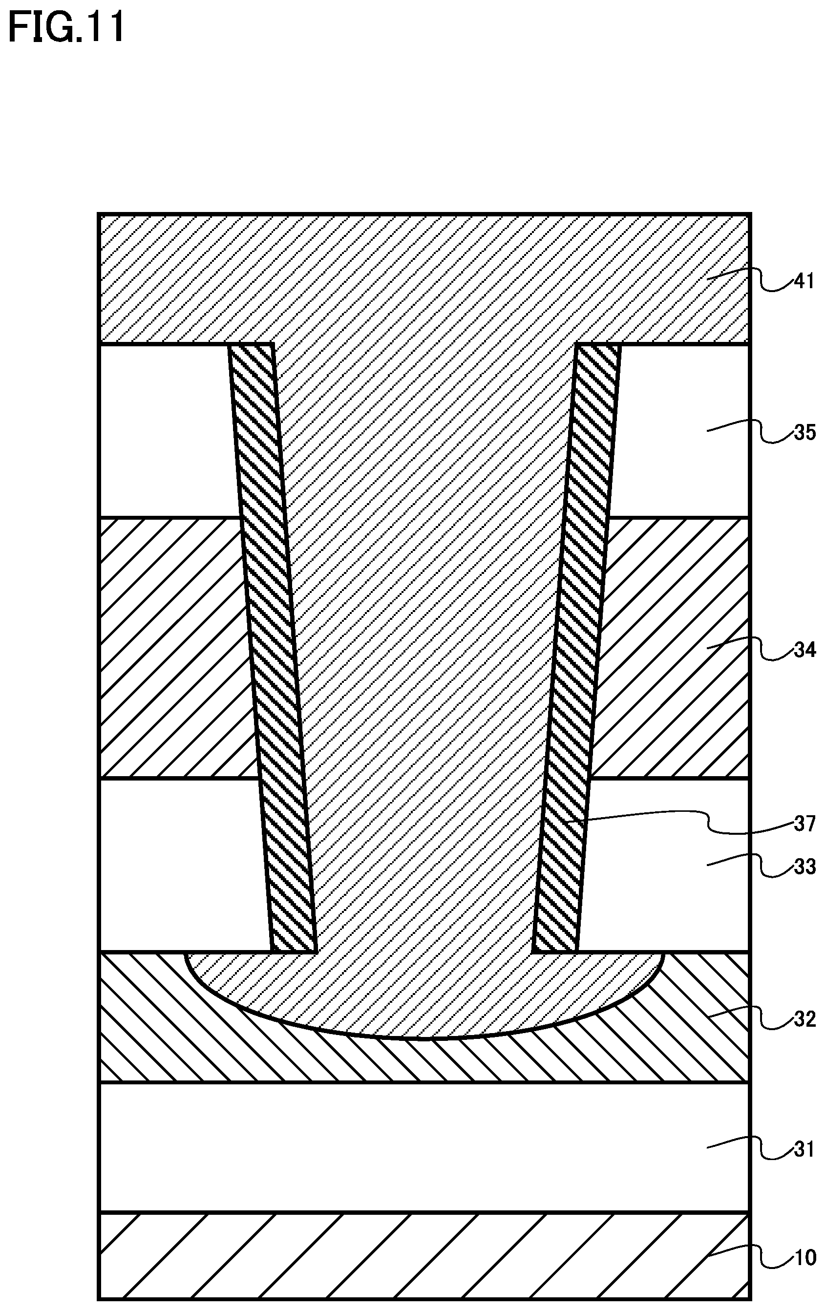 Patent US12581688 Figure 11 – Semiconductor device, semiconductor memory device, and semiconductor device manufacturing method