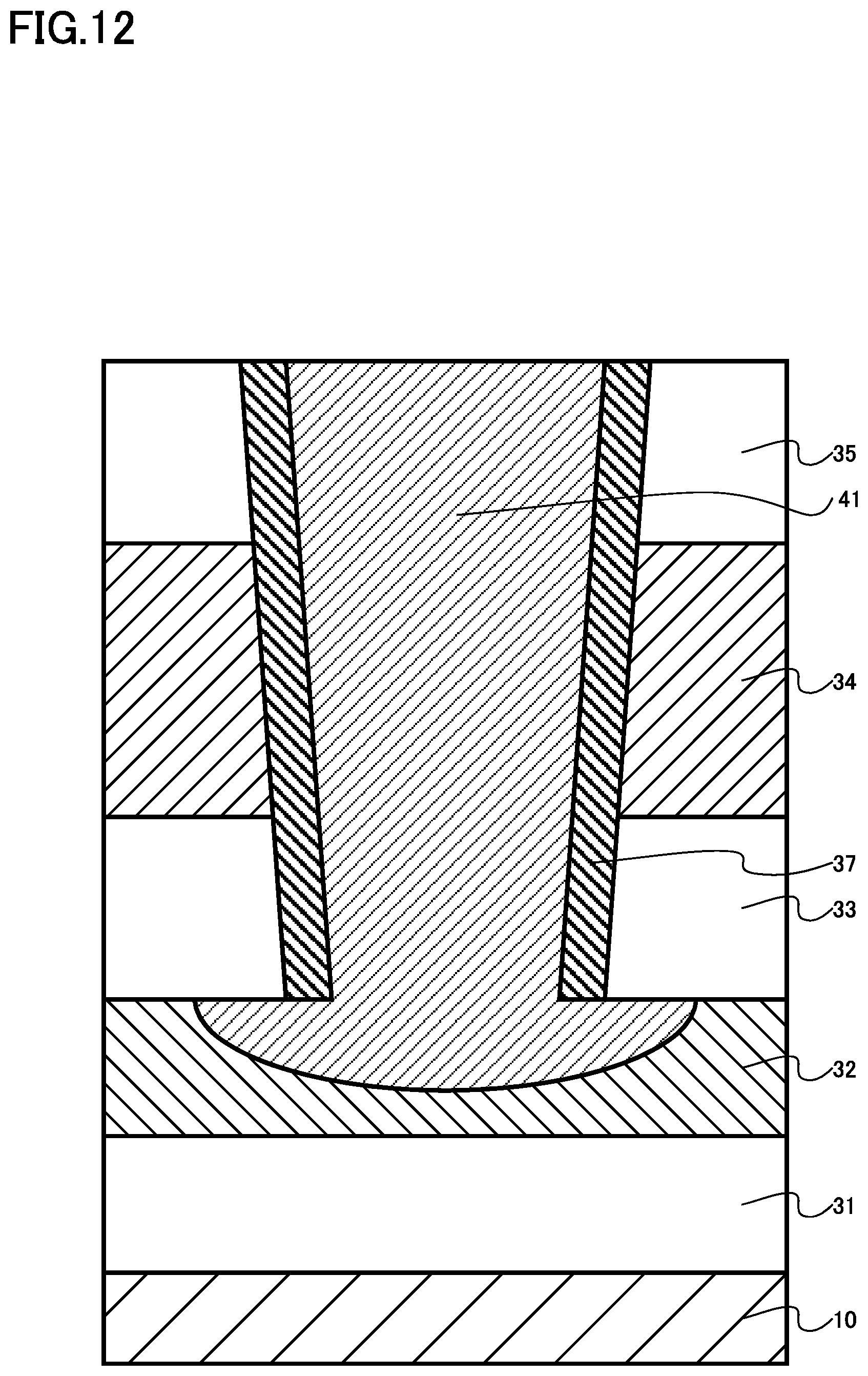 Patent US12581688 Figure 12 – Semiconductor device, semiconductor memory device, and semiconductor device manufacturing method