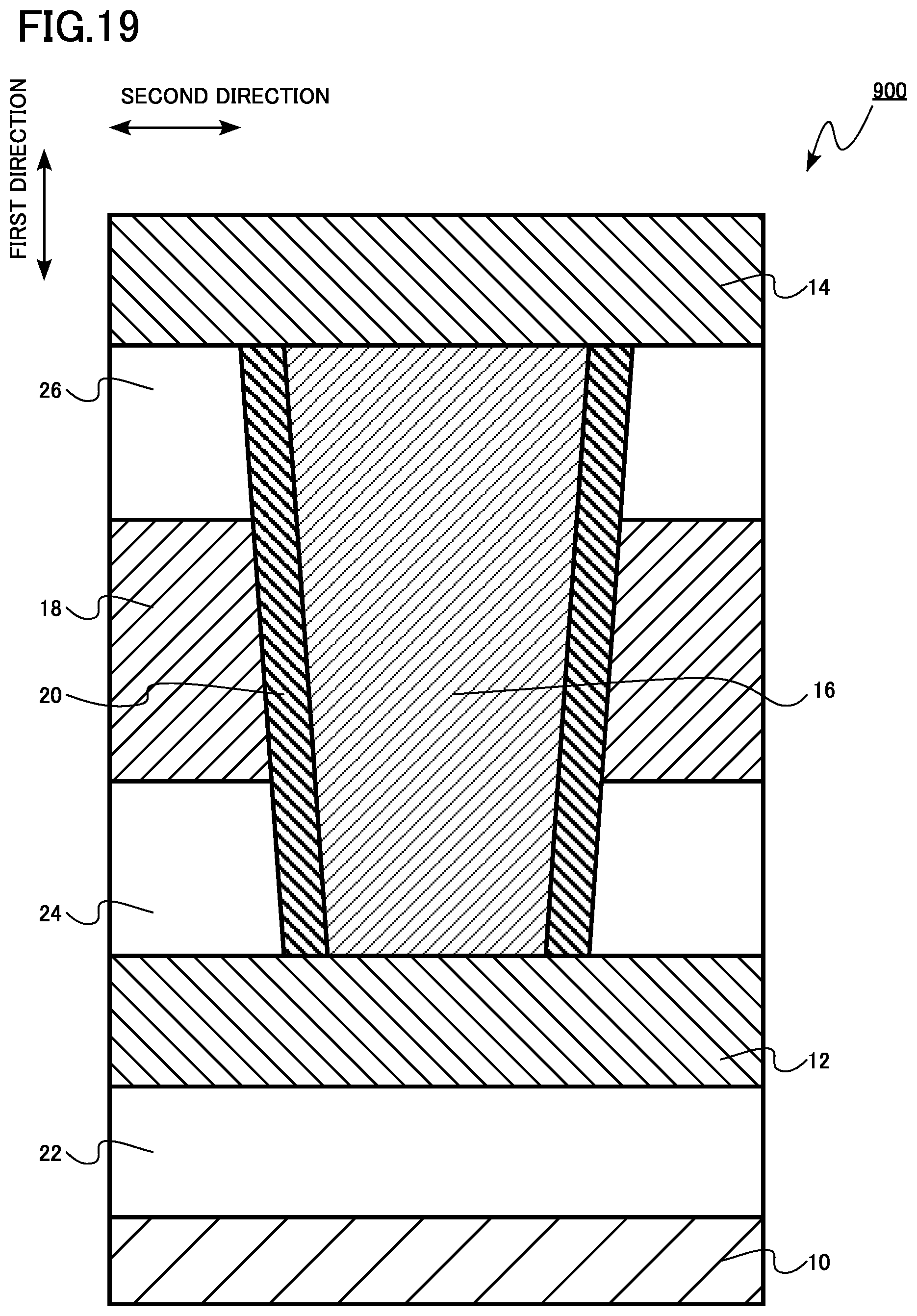 Patent US12581688 Figure 19 – Semiconductor device, semiconductor memory device, and semiconductor device manufacturing method
