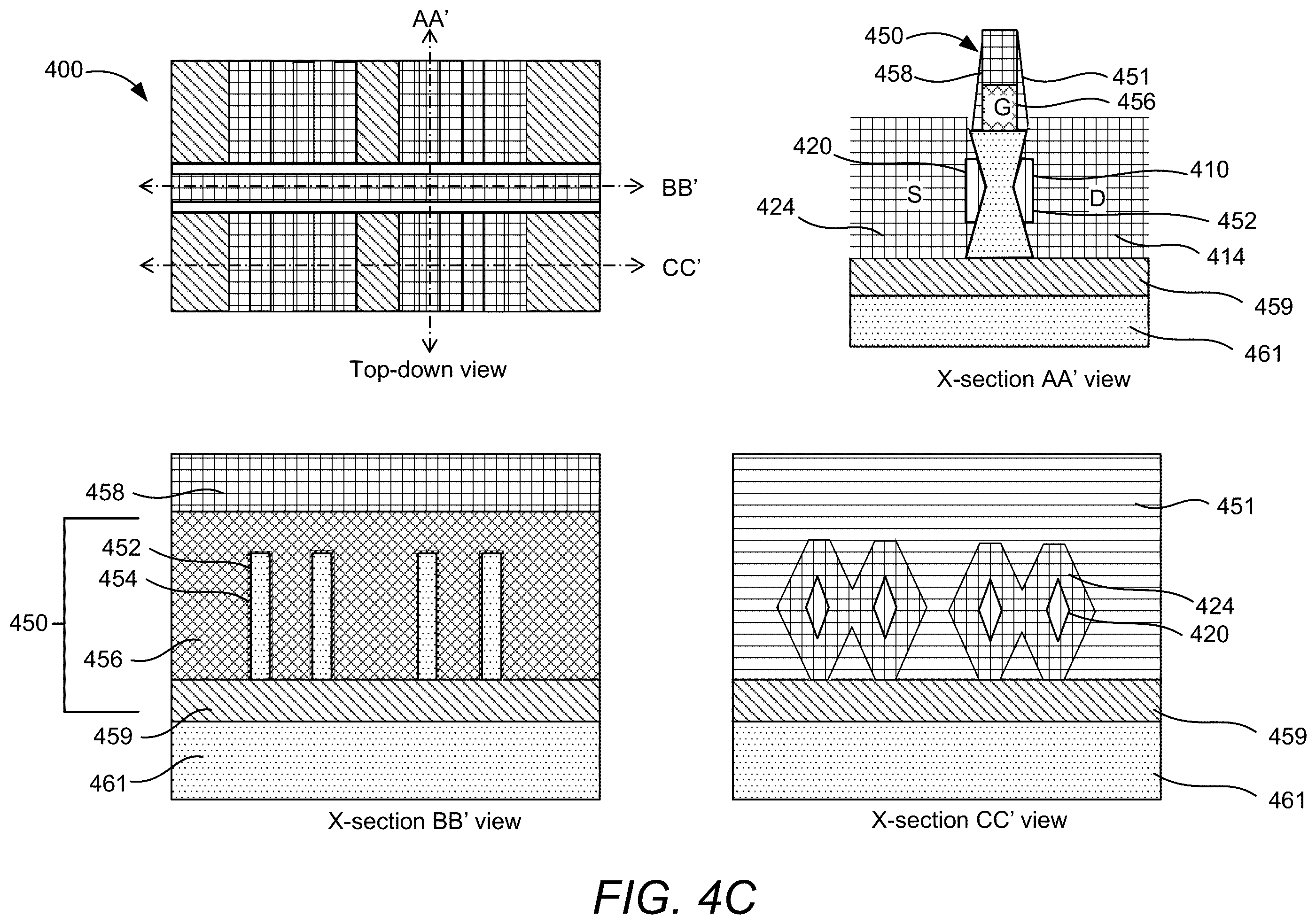 Patent US12581692 Figure 8 – Transistor devices with double-side contacts