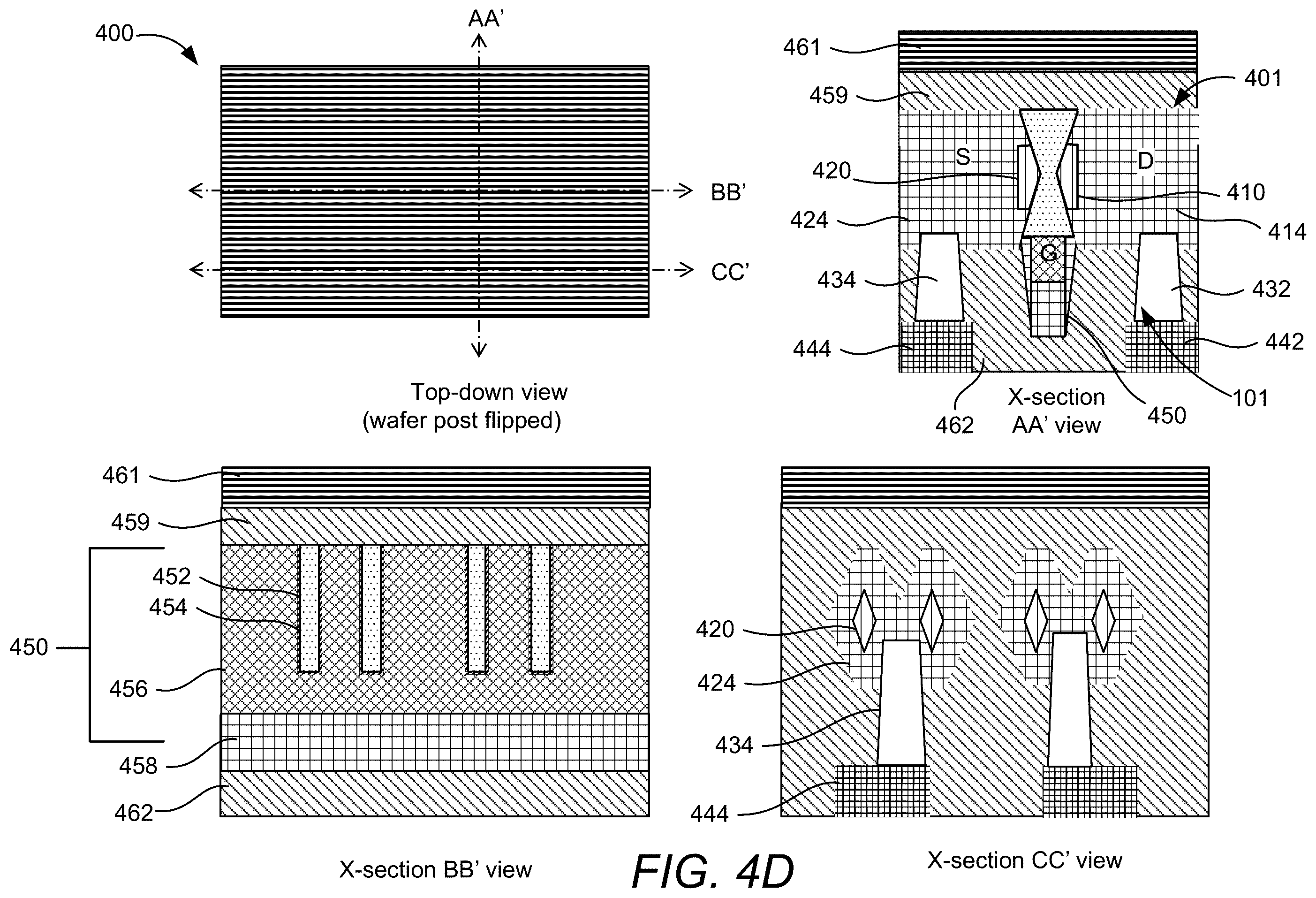 Patent US12581692 Figure 9 – Transistor devices with double-side contacts