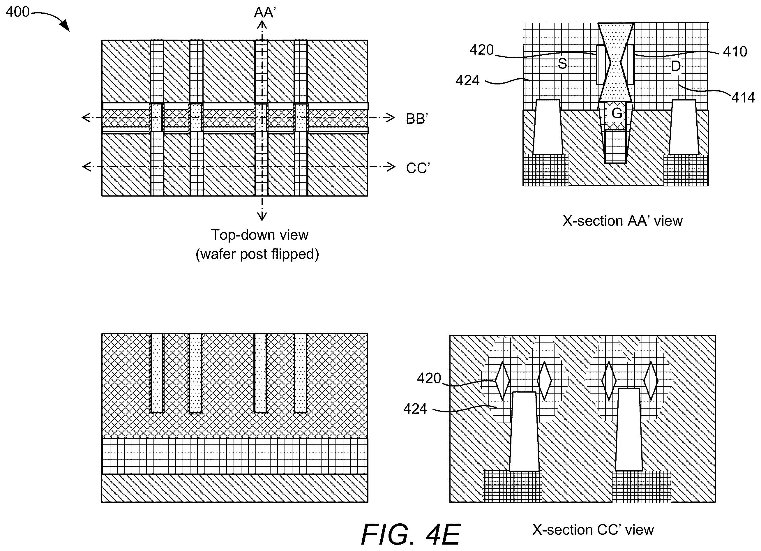 Patent US12581692 Figure 10 – Transistor devices with double-side contacts