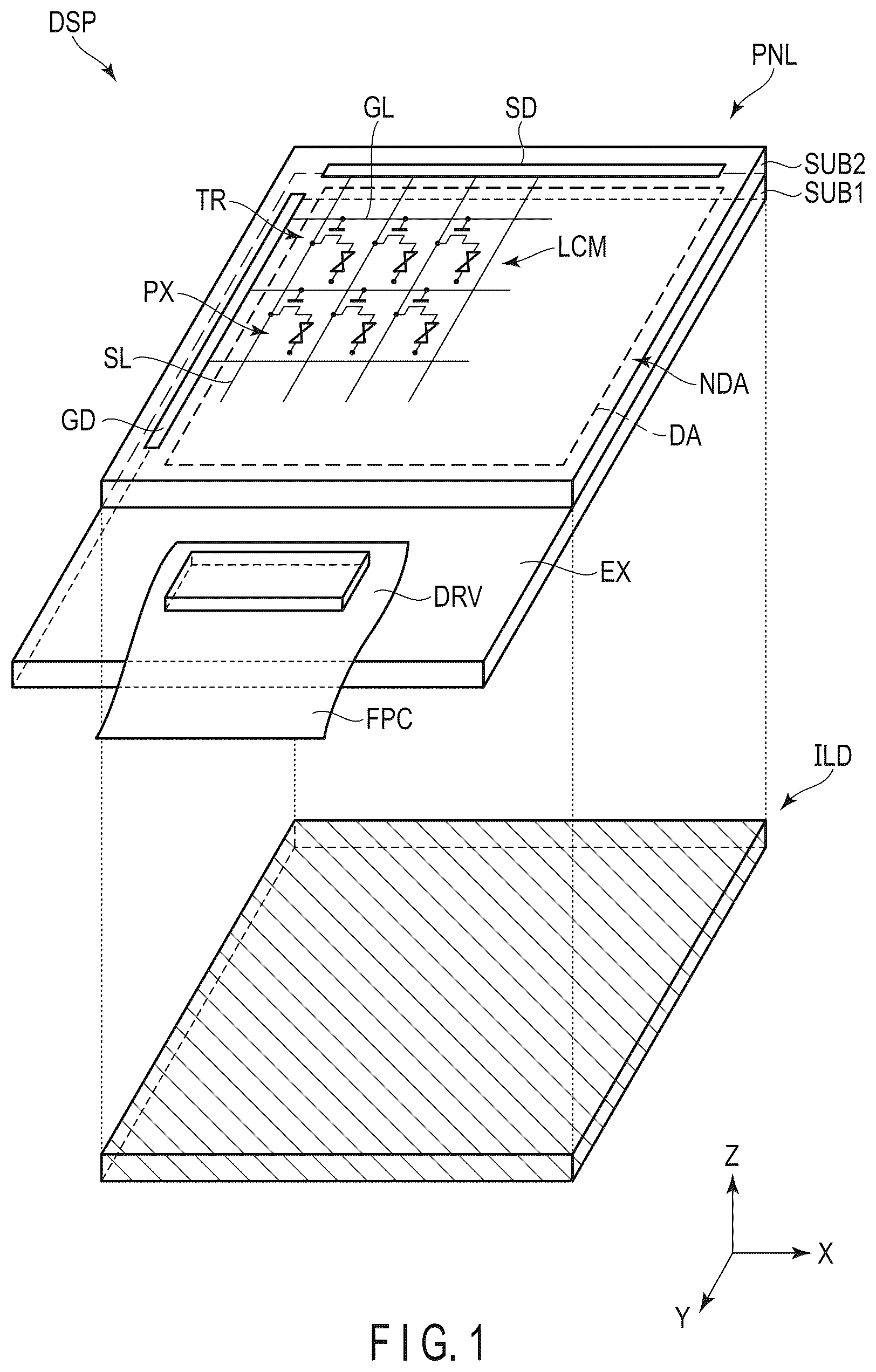 Patent US12581694 Figure 1 – Semiconductor device and display device