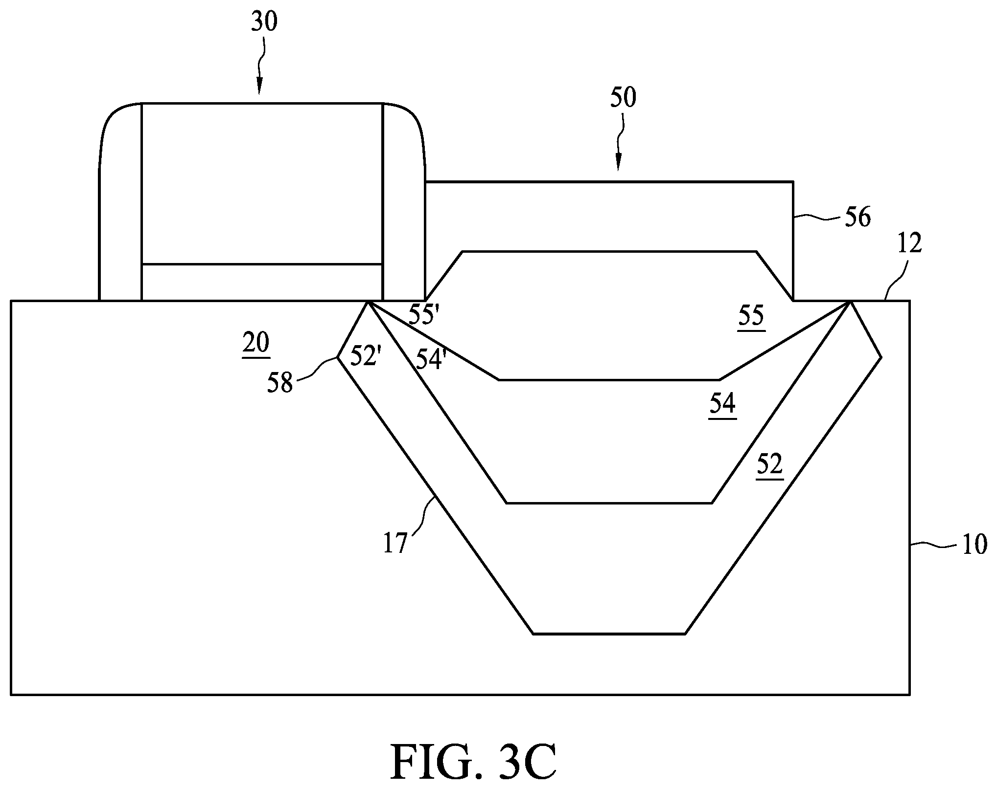 Patent US12581697 Figure 6 – Semiconductor device with silicide-embedded stressor source and drain structure