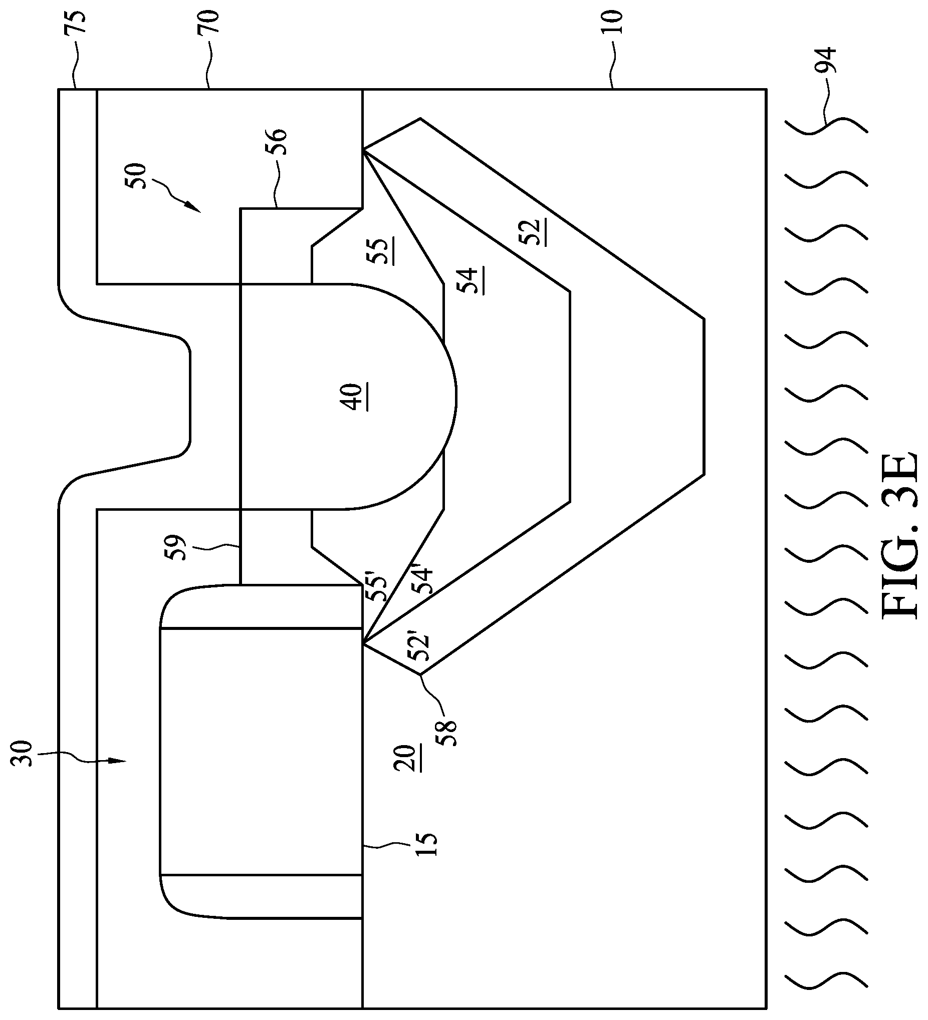 Patent US12581697 Figure 8 – Semiconductor device with silicide-embedded stressor source and drain structure