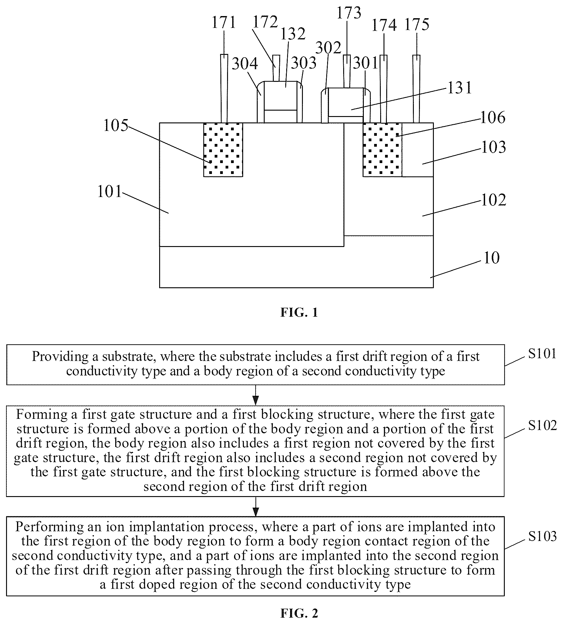 Patent US12581698 Figure 1 – Laterally diffused metal oxide semiconductor device and preparation method thereof