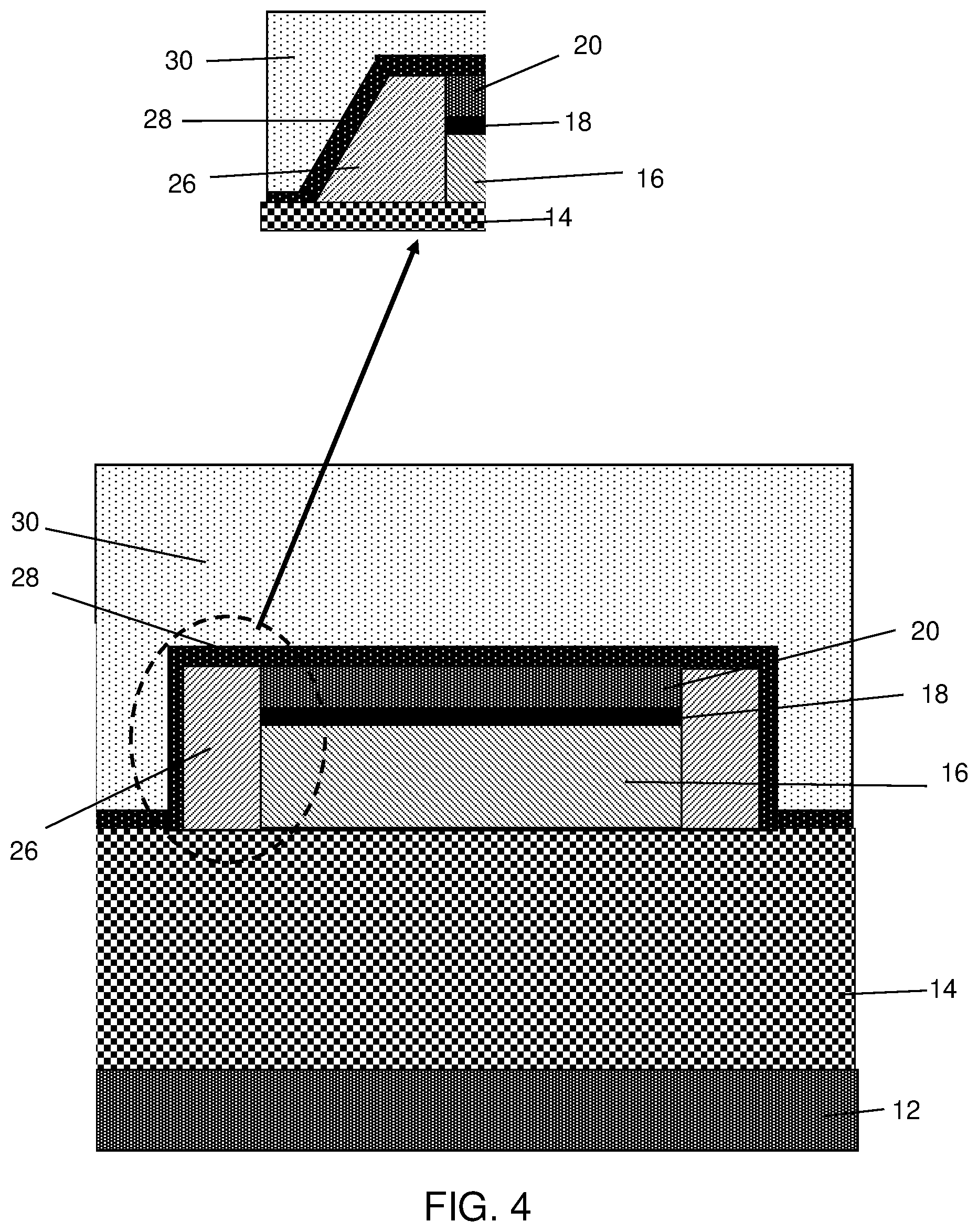 Patent US12581701 Figure 4 – Device with dual isolation structure