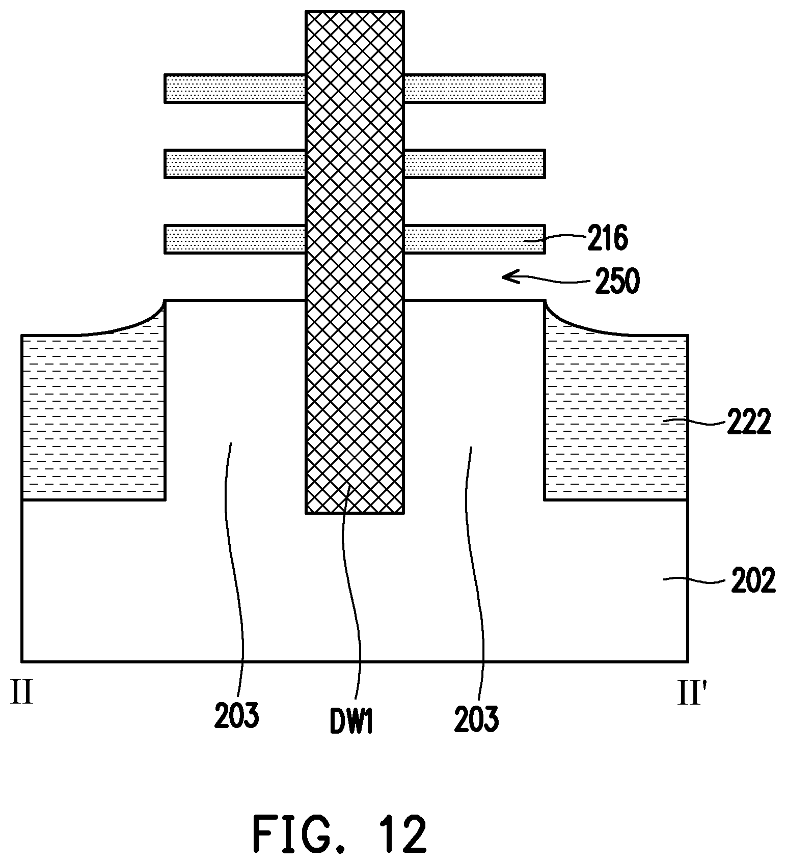 Patent US12581705 Figure 16 – Semiconductor device including multiple stacks of semiconductor nanosheets, multiple strained layers, and dielectric wall located strained layers and method of forming the same