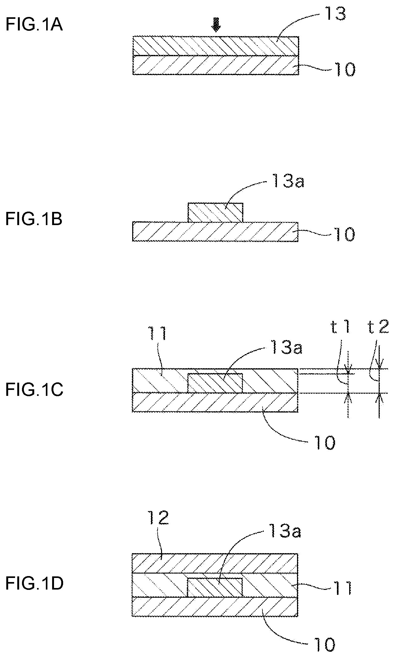 Patent US12581710 Figure 1 – Manufacturing method of patterning substrate, patterned substrate, and intermediate patterned substrate