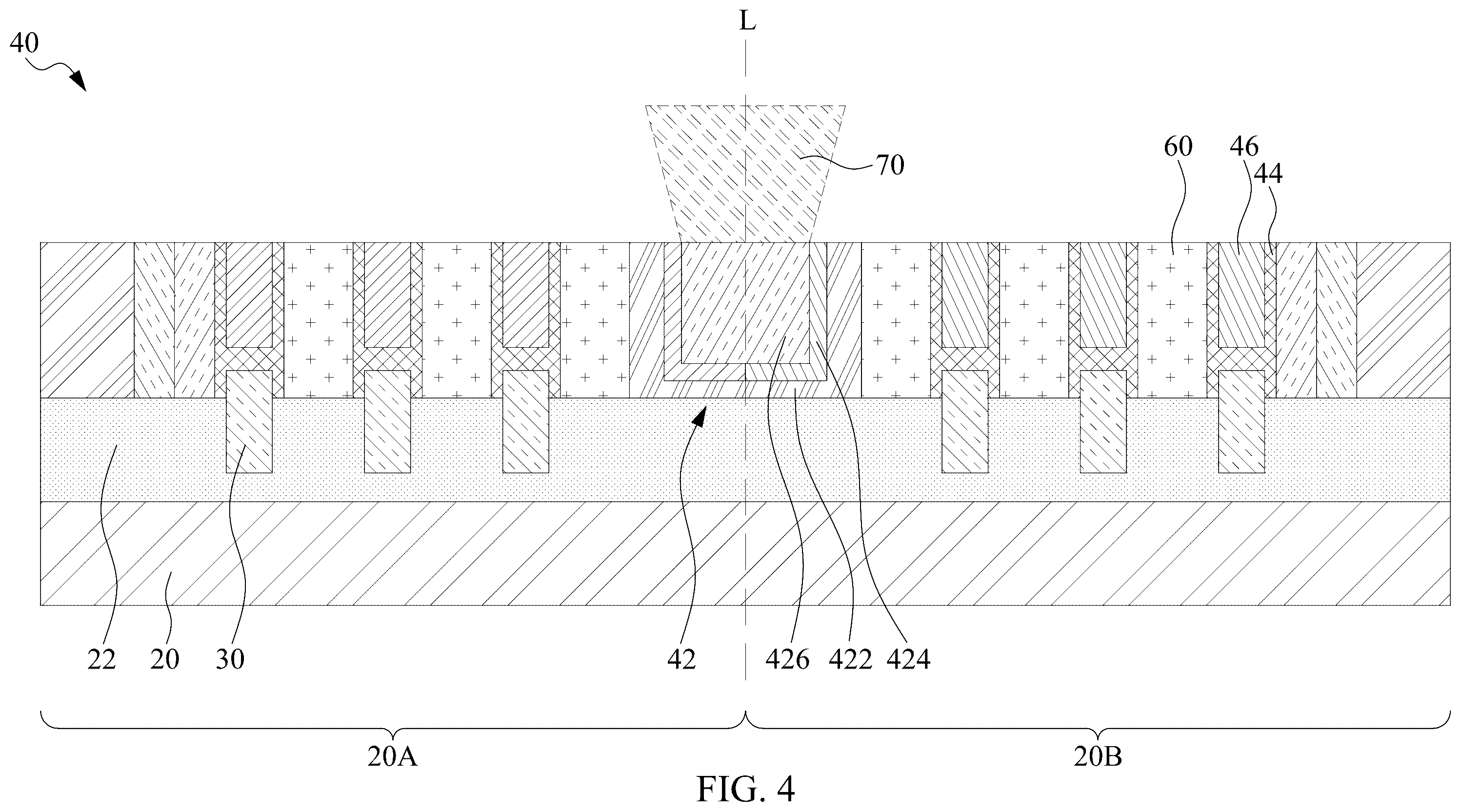 Patent US12581711 Figure 4 – Semiconductor structure and method of manufacturing the same
