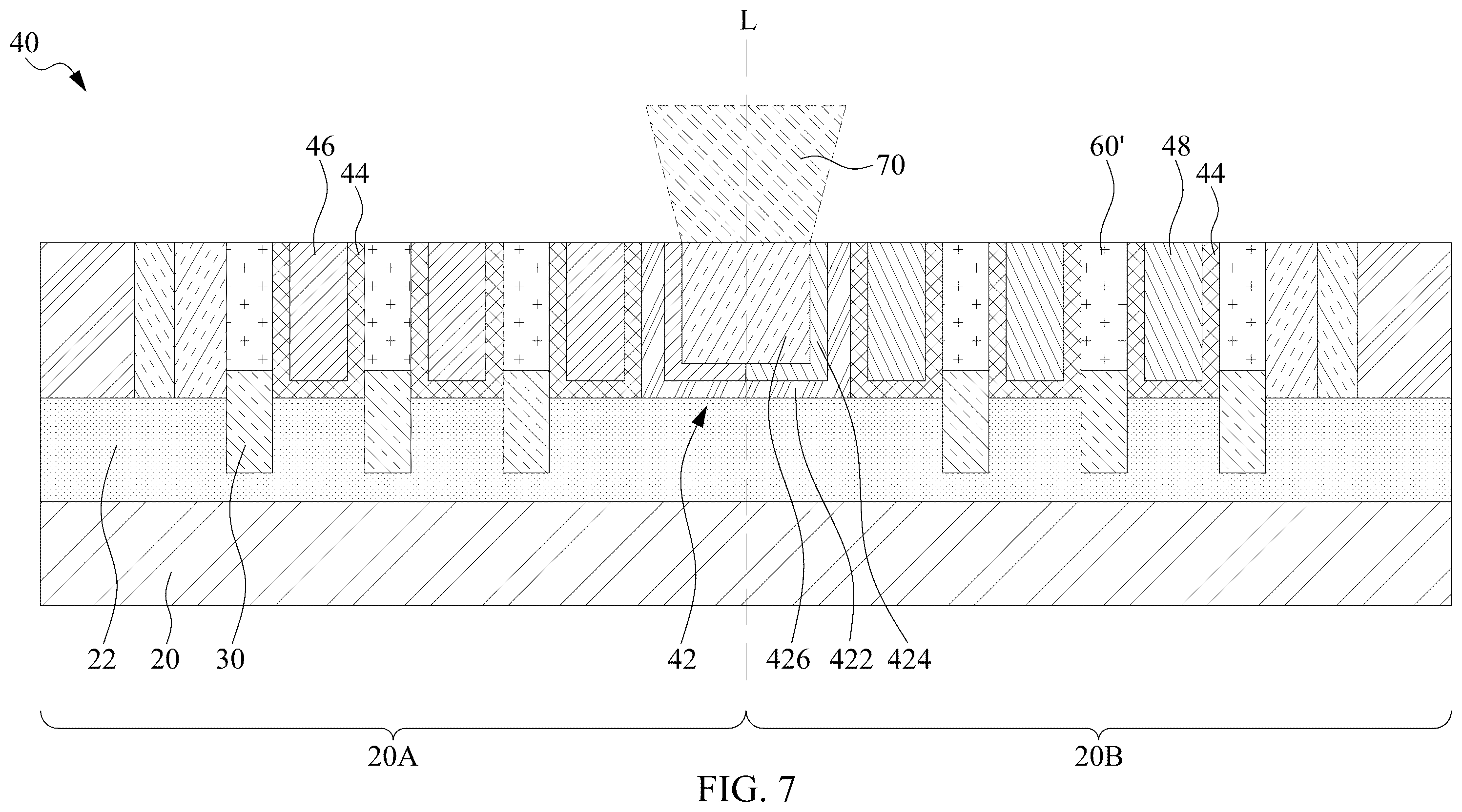 Patent US12581711 Figure 7 – Semiconductor structure and method of manufacturing the same