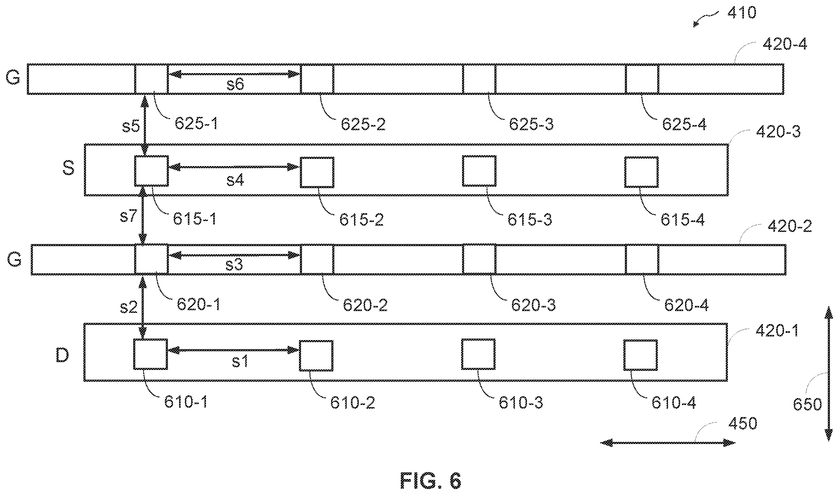 Patent US12581713 Figure 7 – Via alternate net spacing