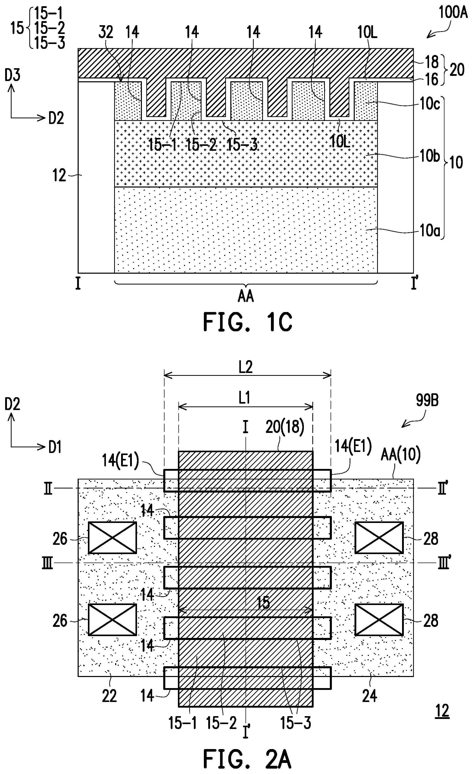 Patent US12581715 Figure 2 – Semiconductor device and a method of fabricating the same with increased effective width of the channel without increasing the width of the gate active region