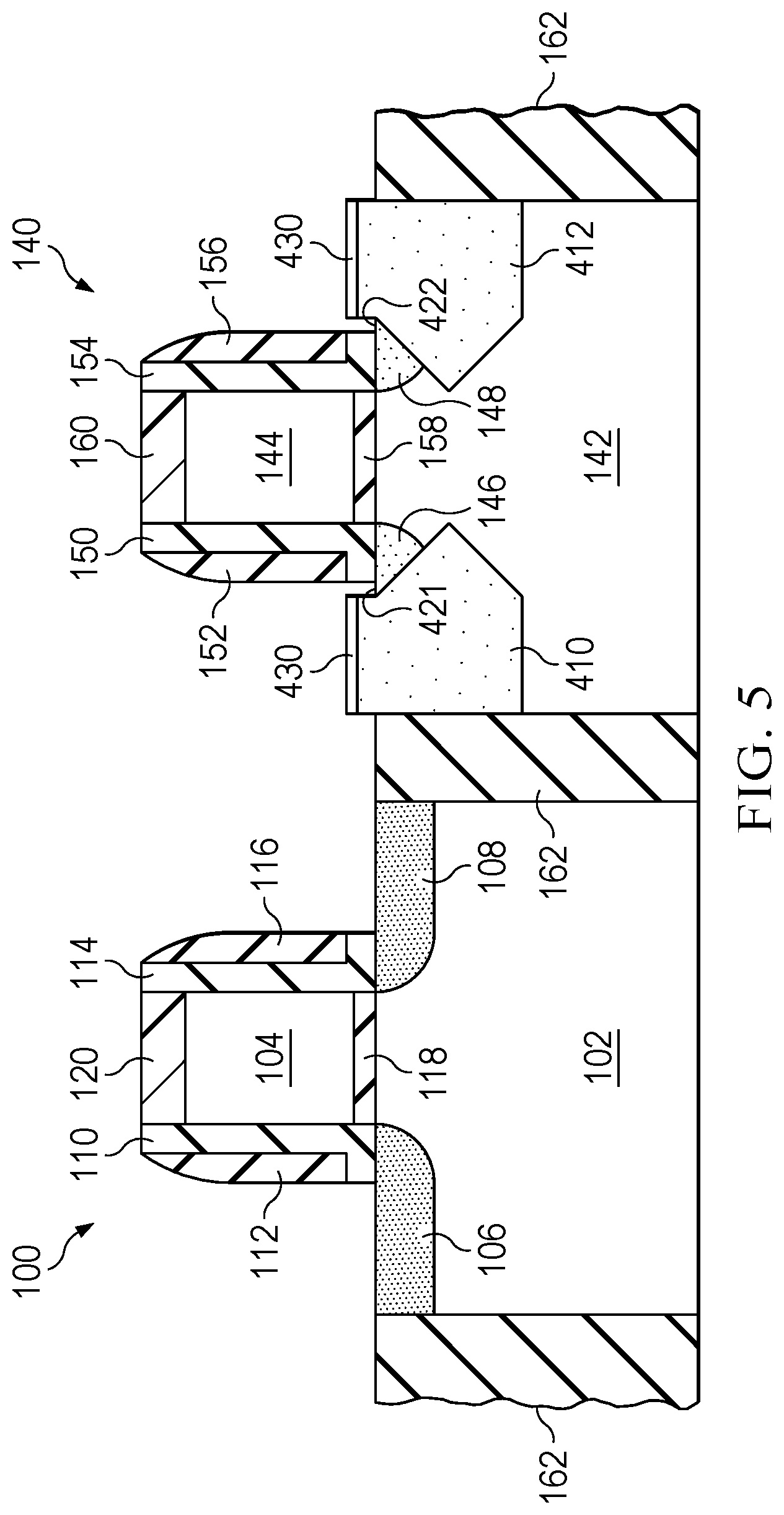 Patent US12581718 Figure 6 – Raised source/drain transistor