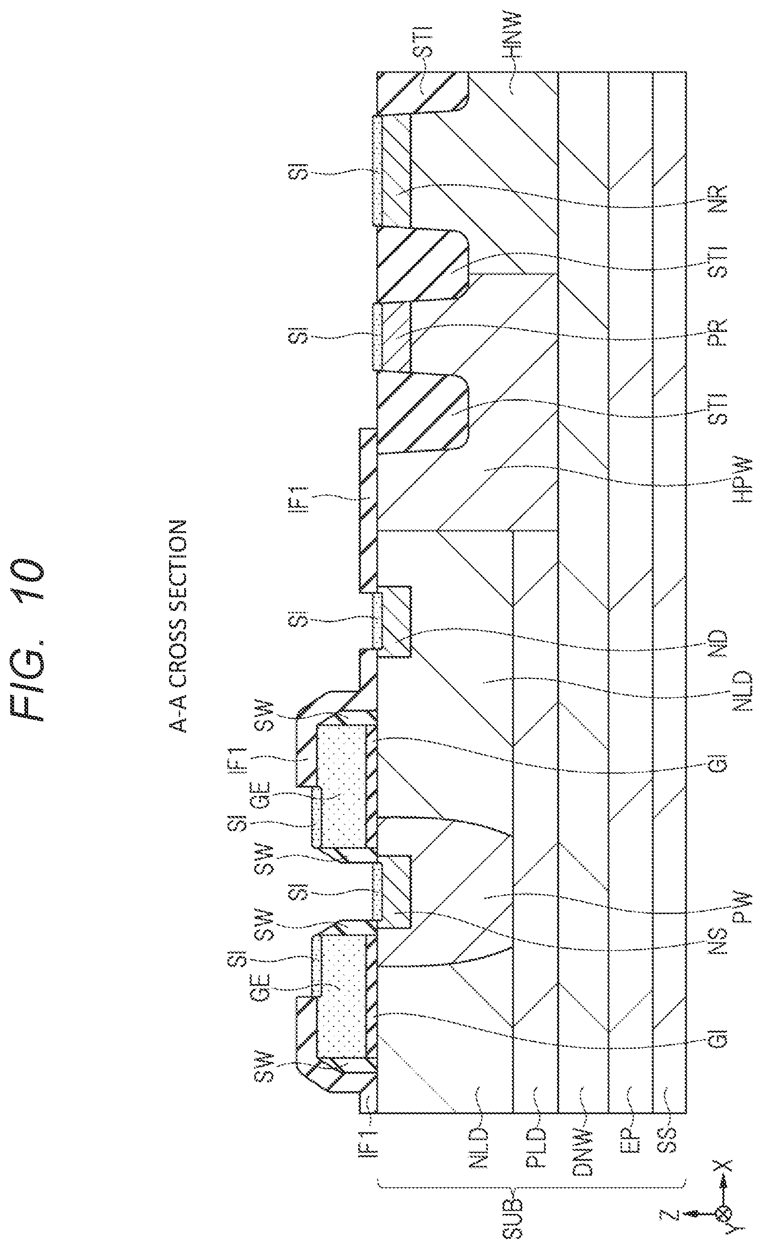 Patent US12581722 Figure 10 – Semiconductor device including impurity regions and element isolation portion and method of manufacturing the same