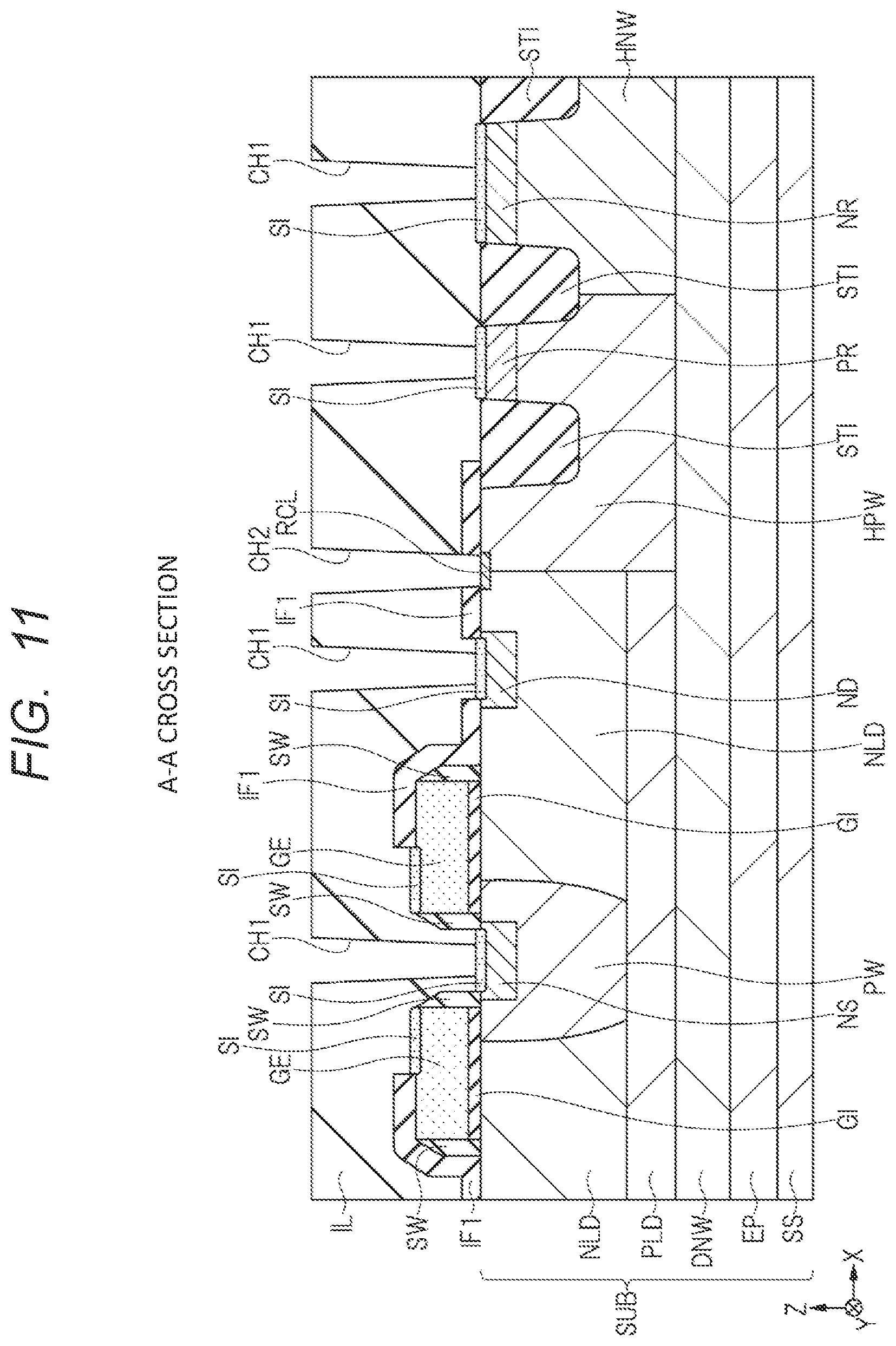 Patent US12581722 Figure 11 – Semiconductor device including impurity regions and element isolation portion and method of manufacturing the same