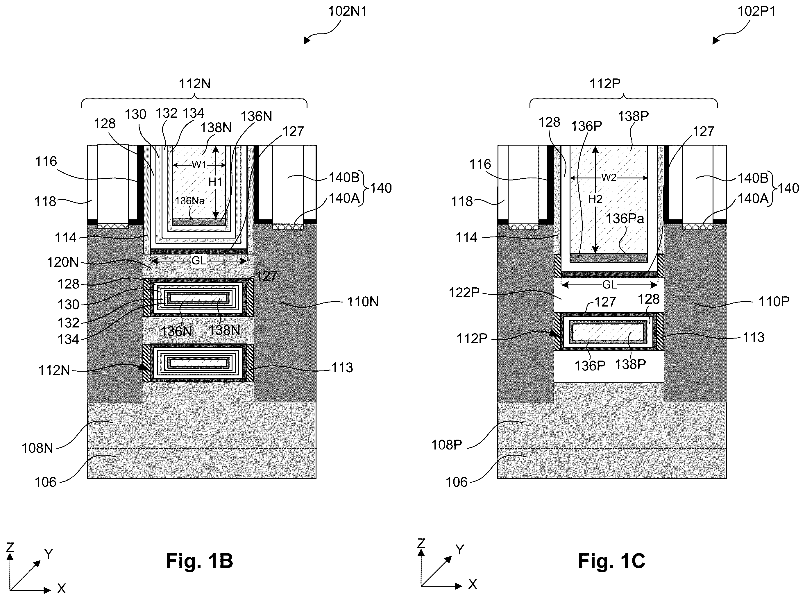 Patent US12581725 Figure 2 – Gate structures for semiconductor devices