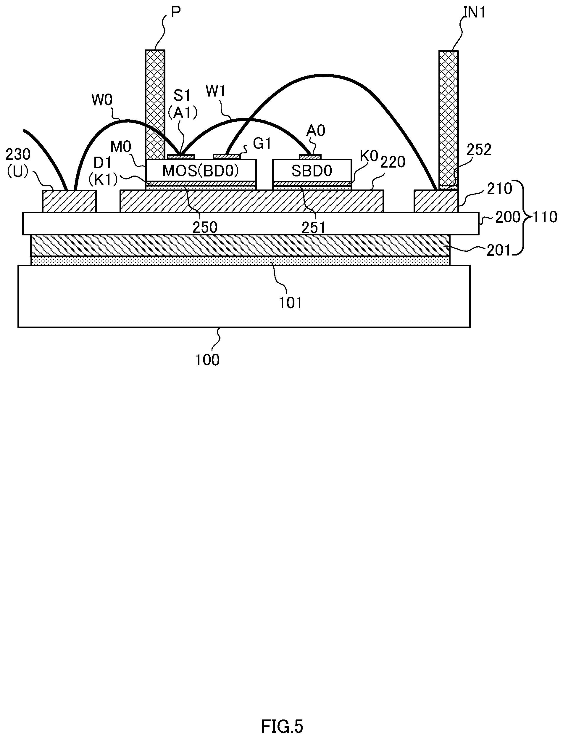Patent US12581727 Figure 5 – Electronic circuit and semiconductor module