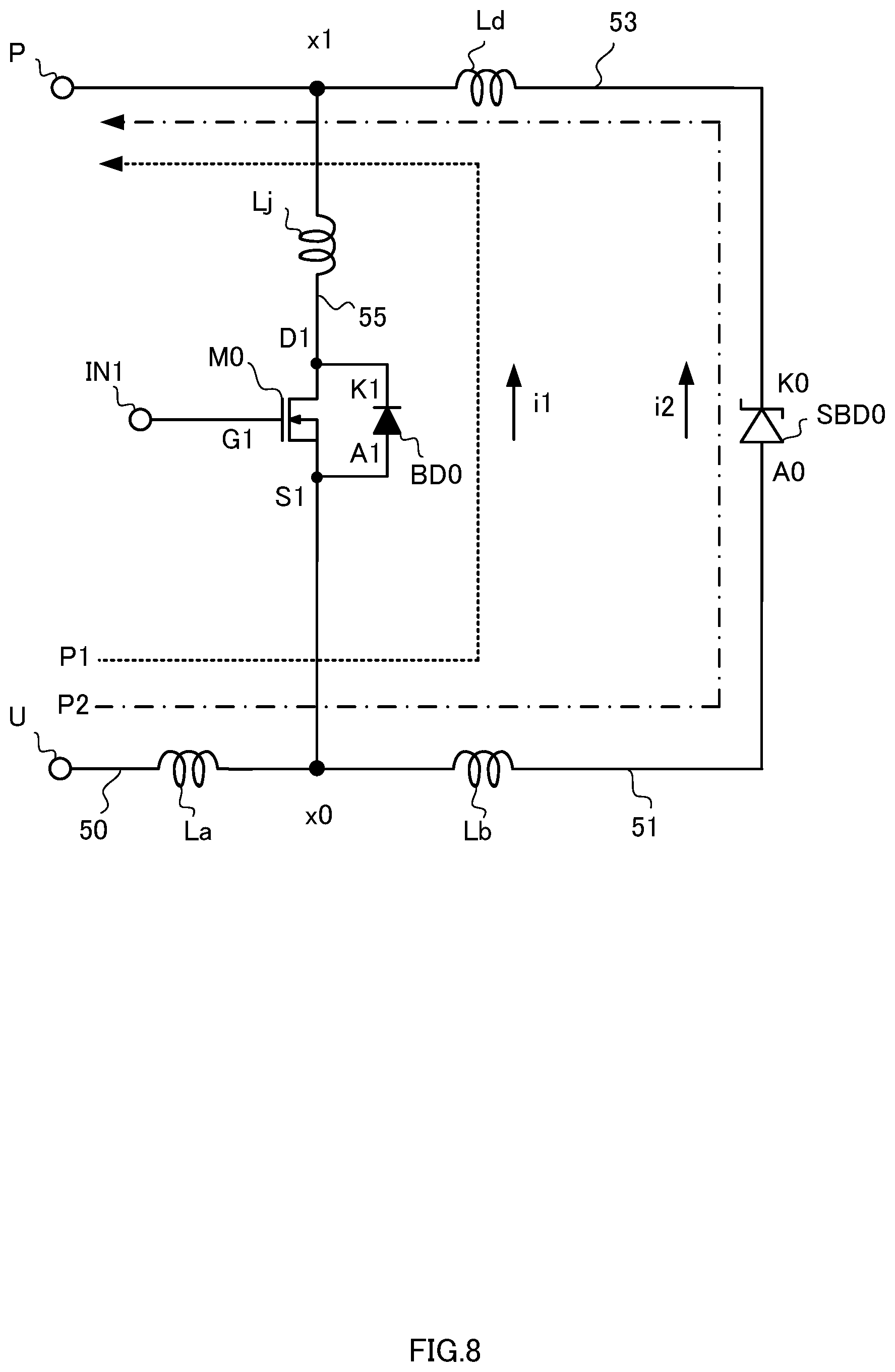 Patent US12581727 Figure 8 – Electronic circuit and semiconductor module