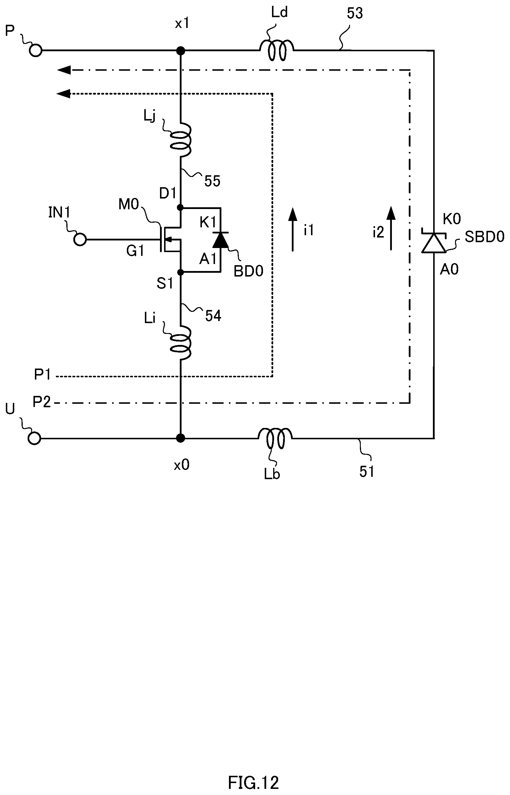 Patent US12581727 Figure 12 – Electronic circuit and semiconductor module