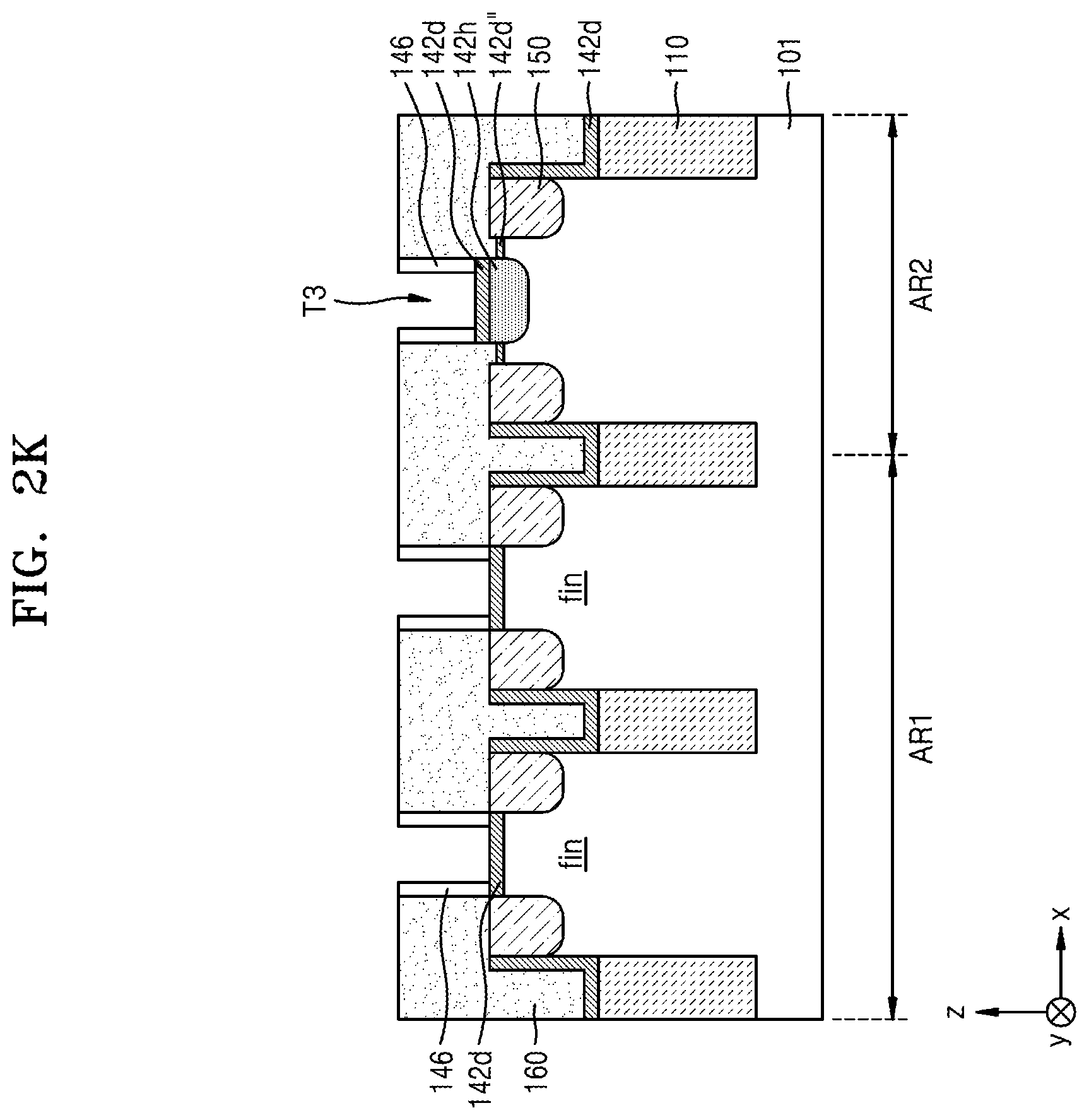 Patent US12581729 Figure 12 – Semiconductor device including fin field effect transistor and planar fin field effect transistor