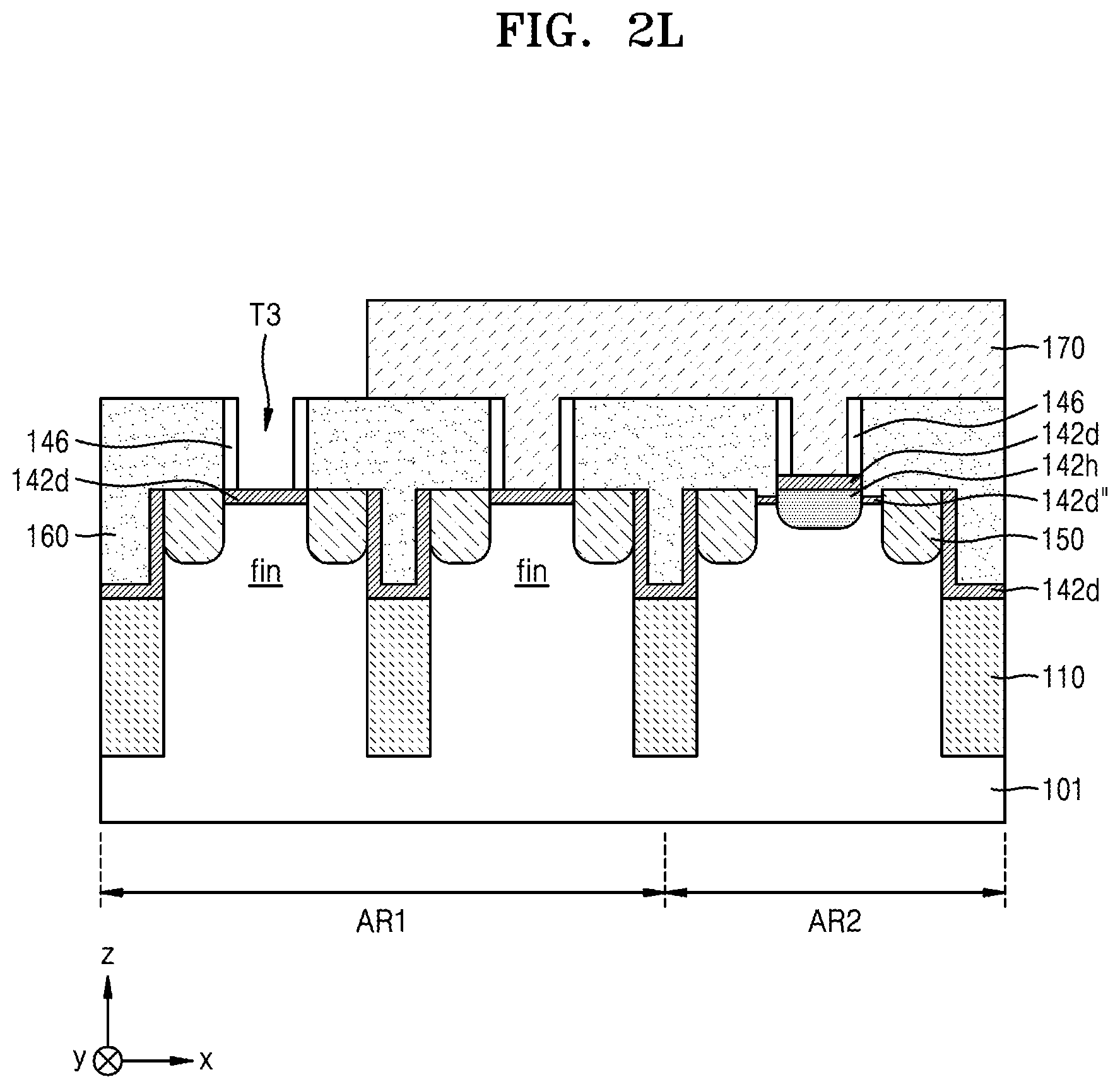 Patent US12581729 Figure 13 – Semiconductor device including fin field effect transistor and planar fin field effect transistor