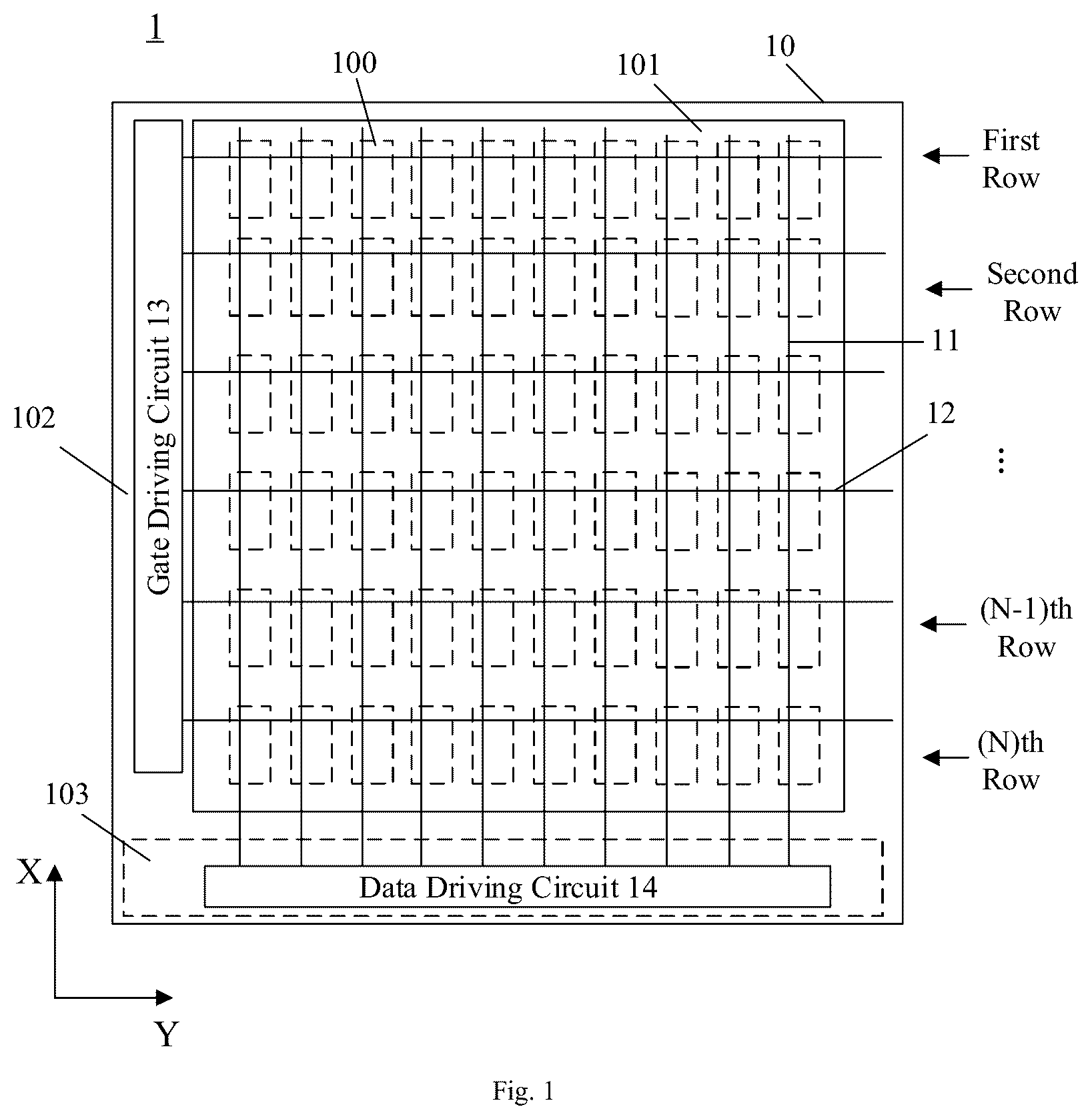 Patent US12581732 Figure 1 – Display substrate