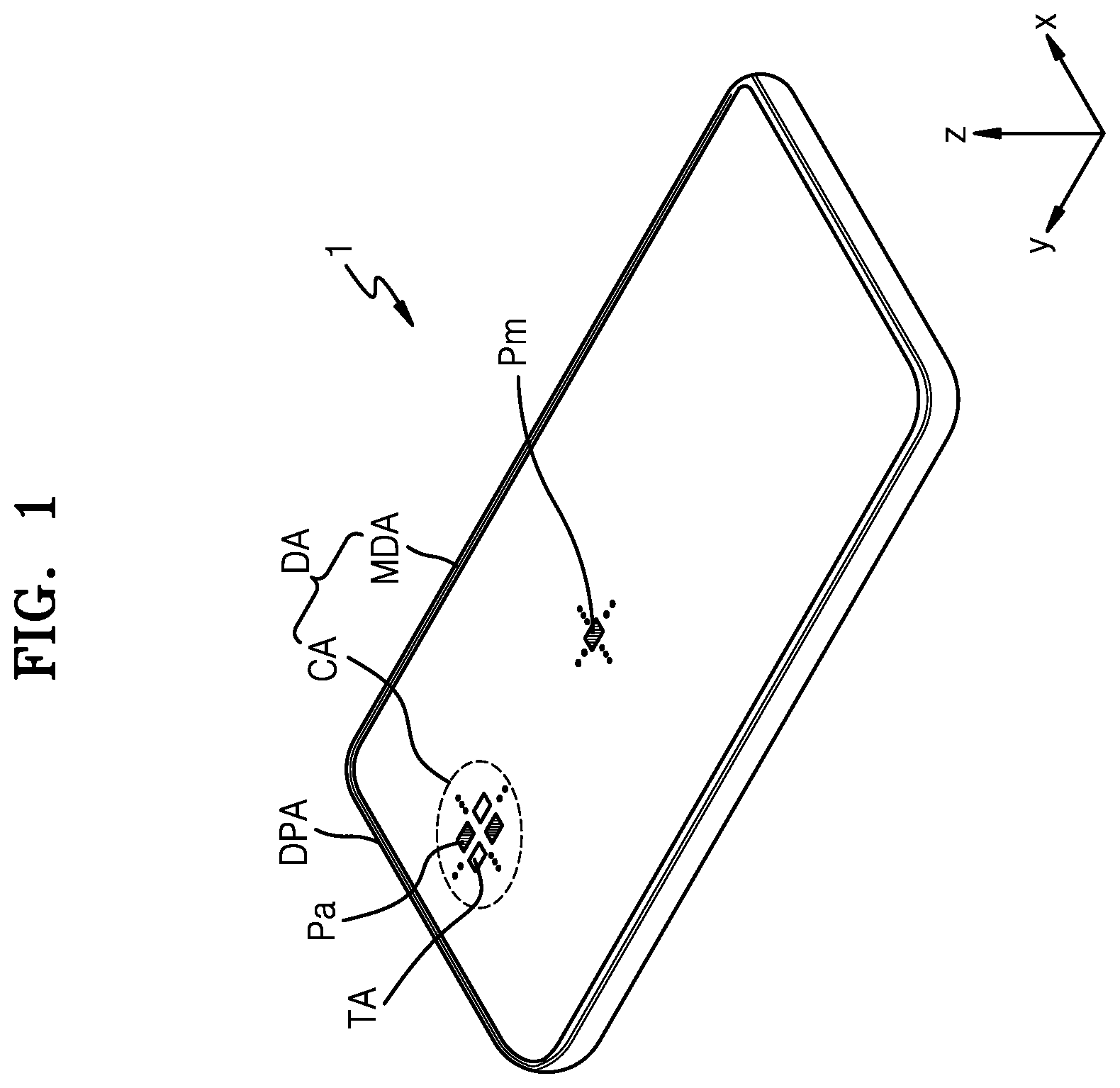 Patent US12581734 — Display apparatus and electronic apparatus — Figure 1