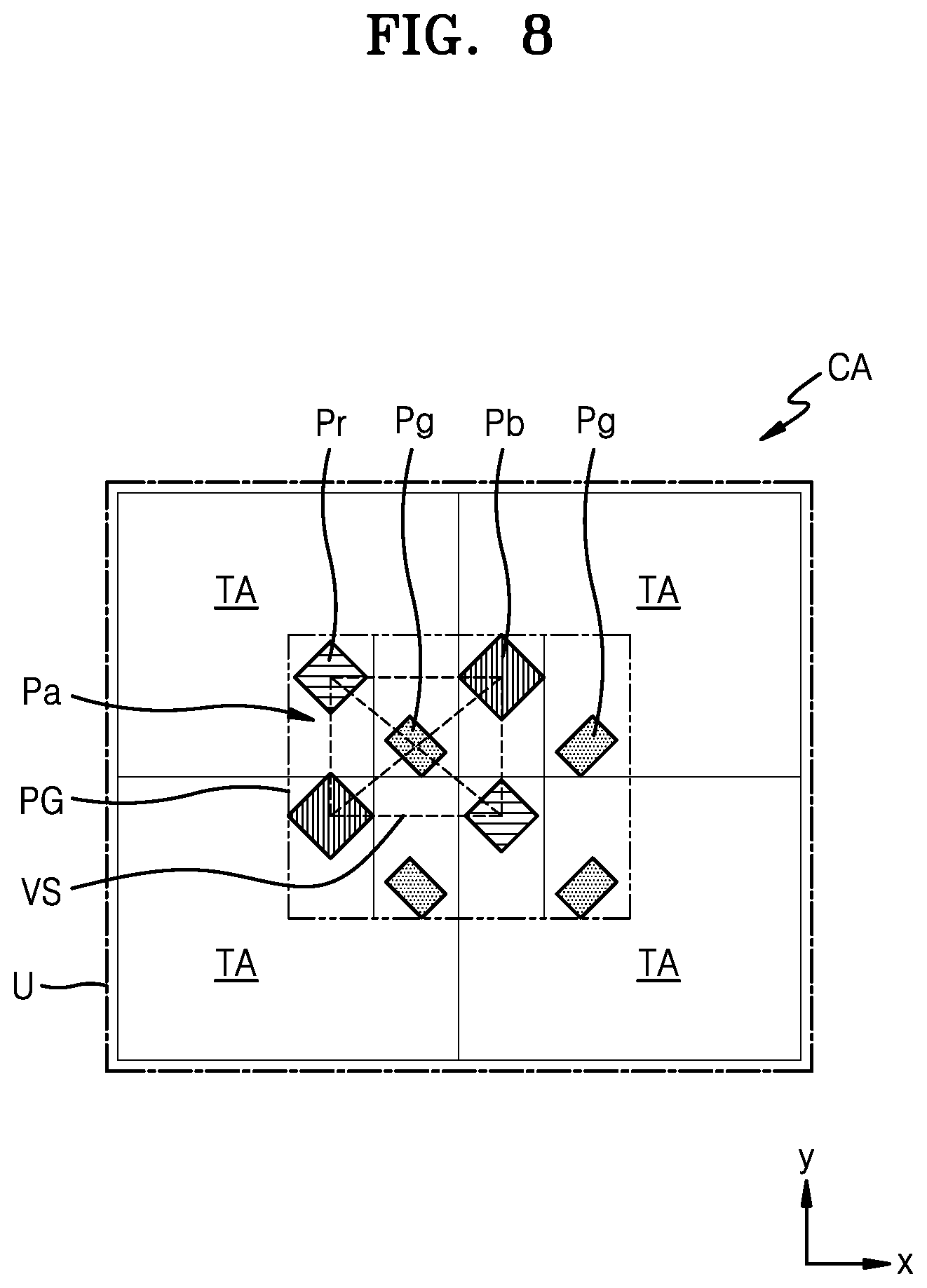 Patent US12581734 Figure 8 – Display apparatus and electronic apparatus