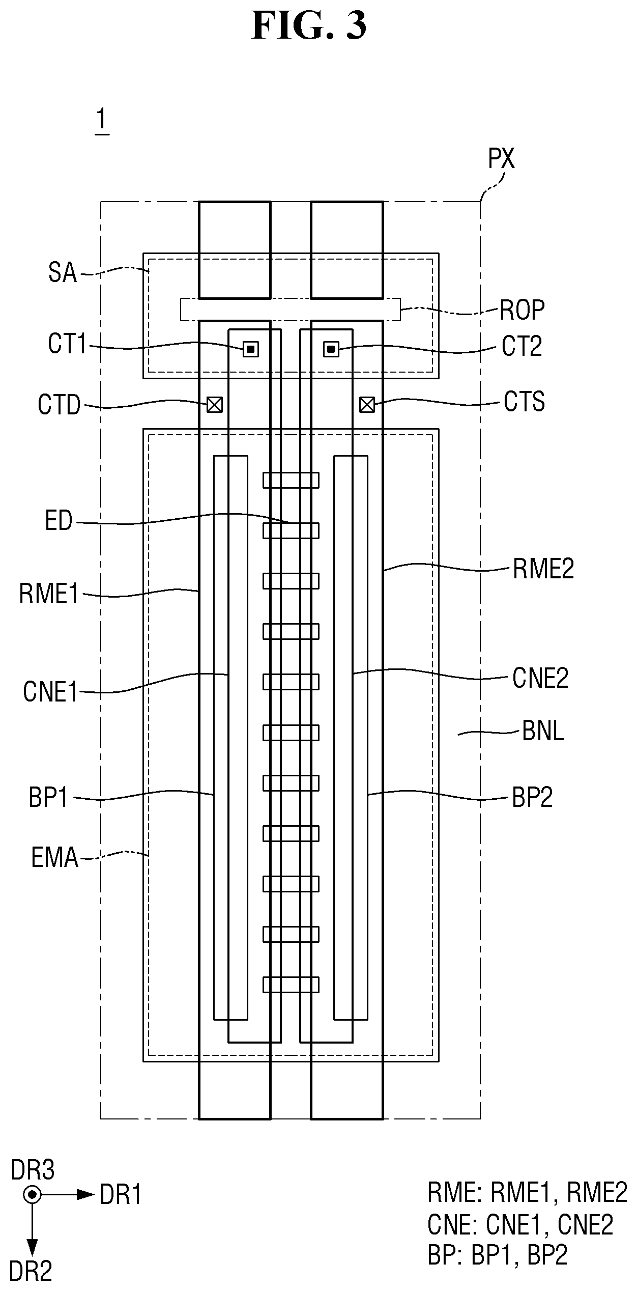 Patent US12581735 Figure 3 – Display device and manufacturing method of the same