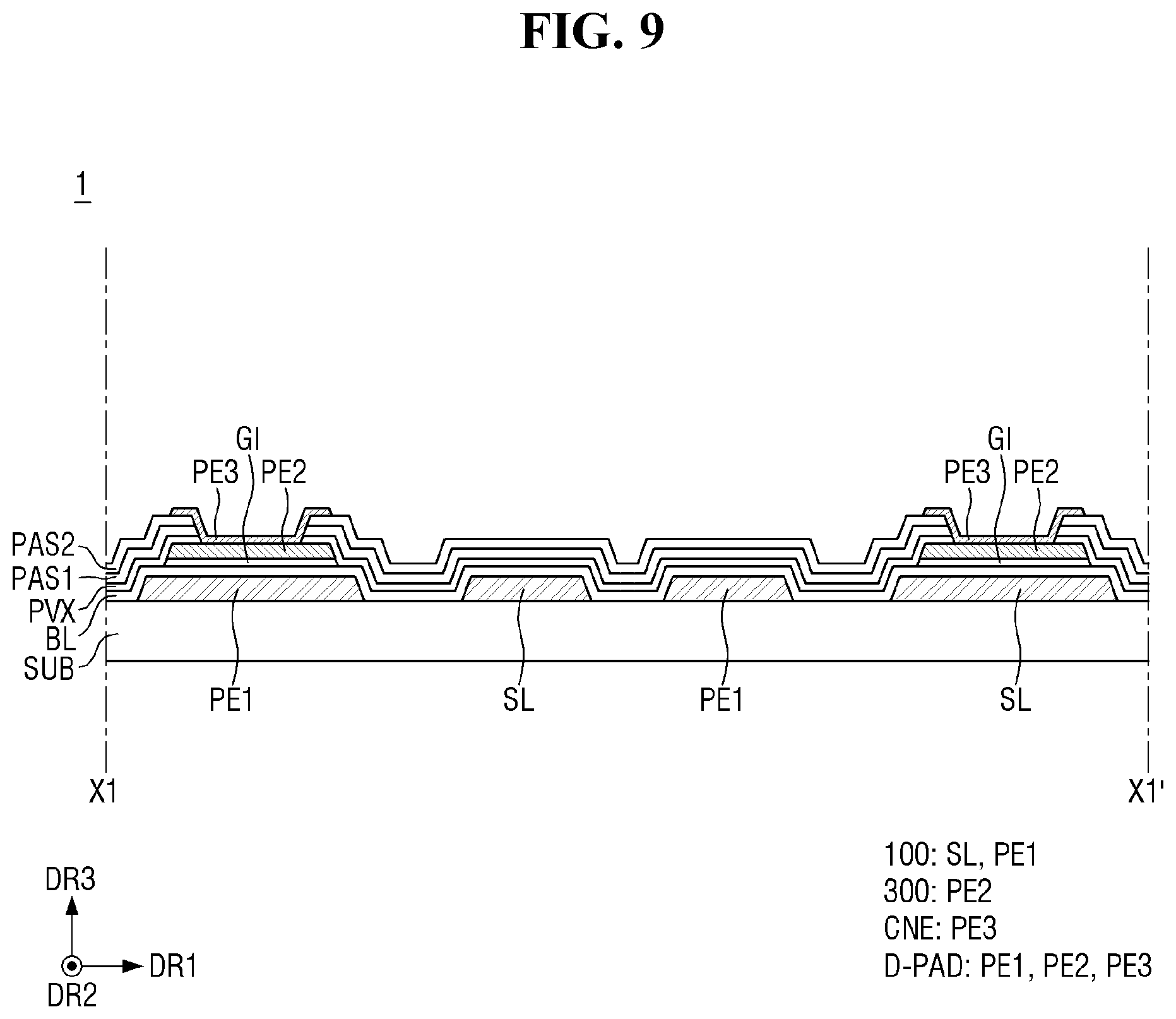 Patent US12581735 Figure 9 – Display device and manufacturing method of the same