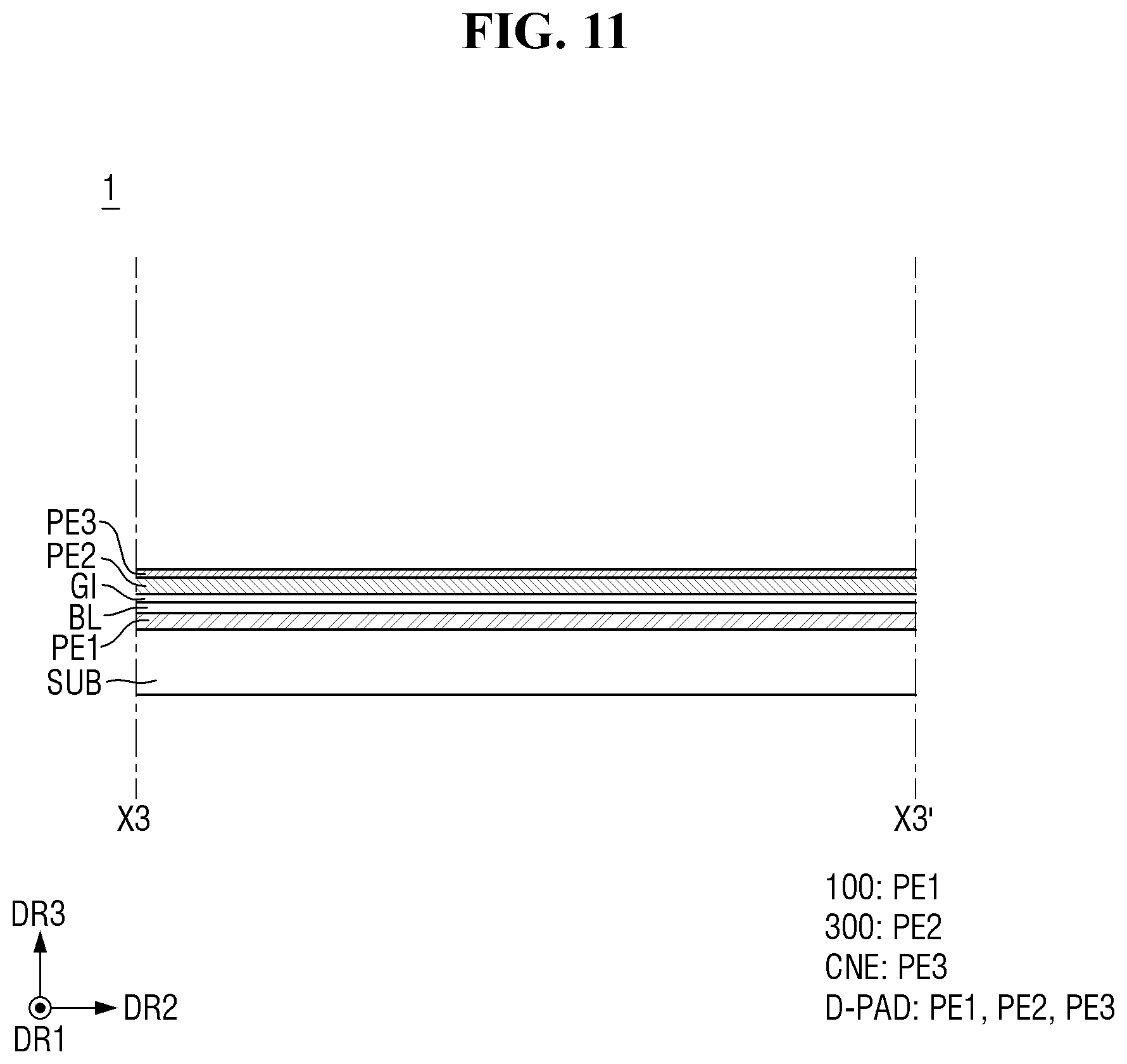 Patent US12581735 Figure 11 – Display device and manufacturing method of the same