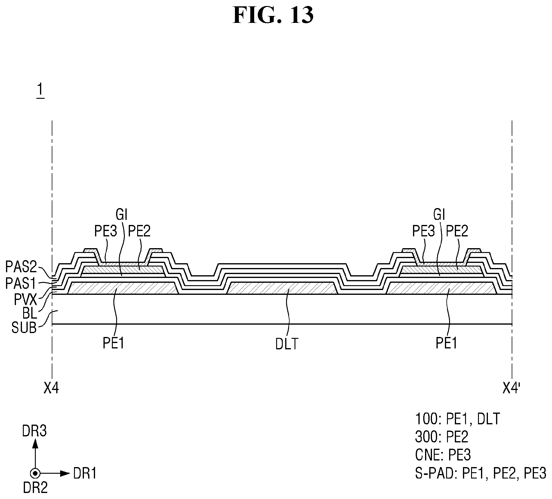 Patent US12581735 Figure 13 – Display device and manufacturing method of the same