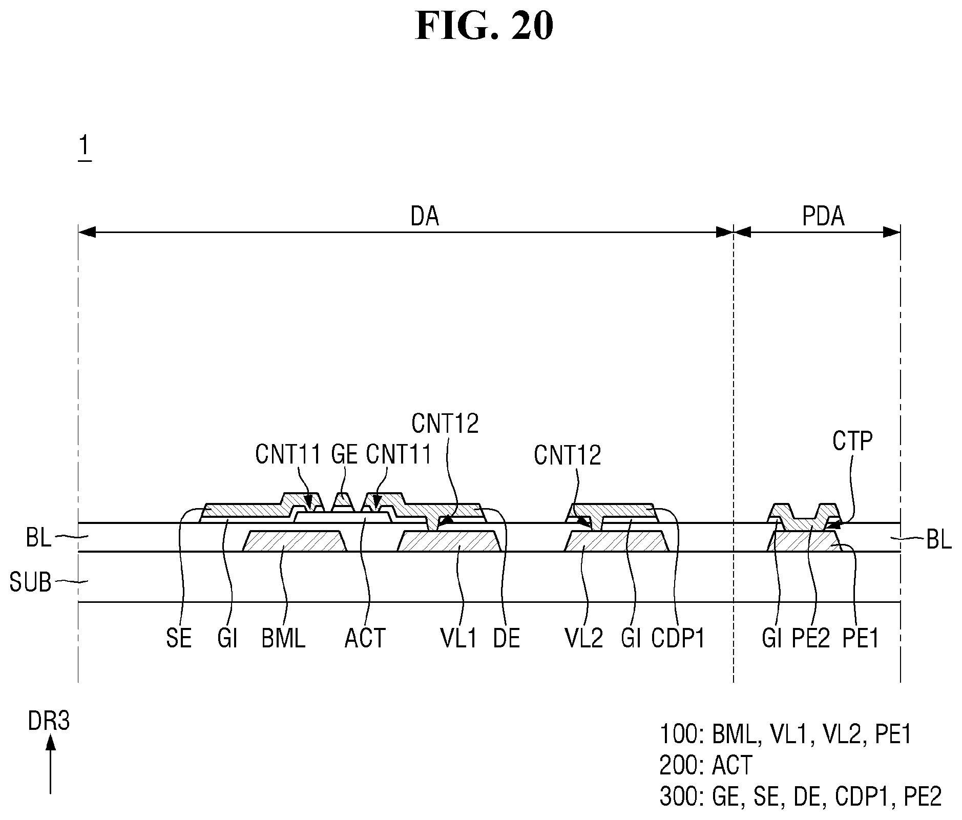 Patent US12581735 Figure 20 – Display device and manufacturing method of the same