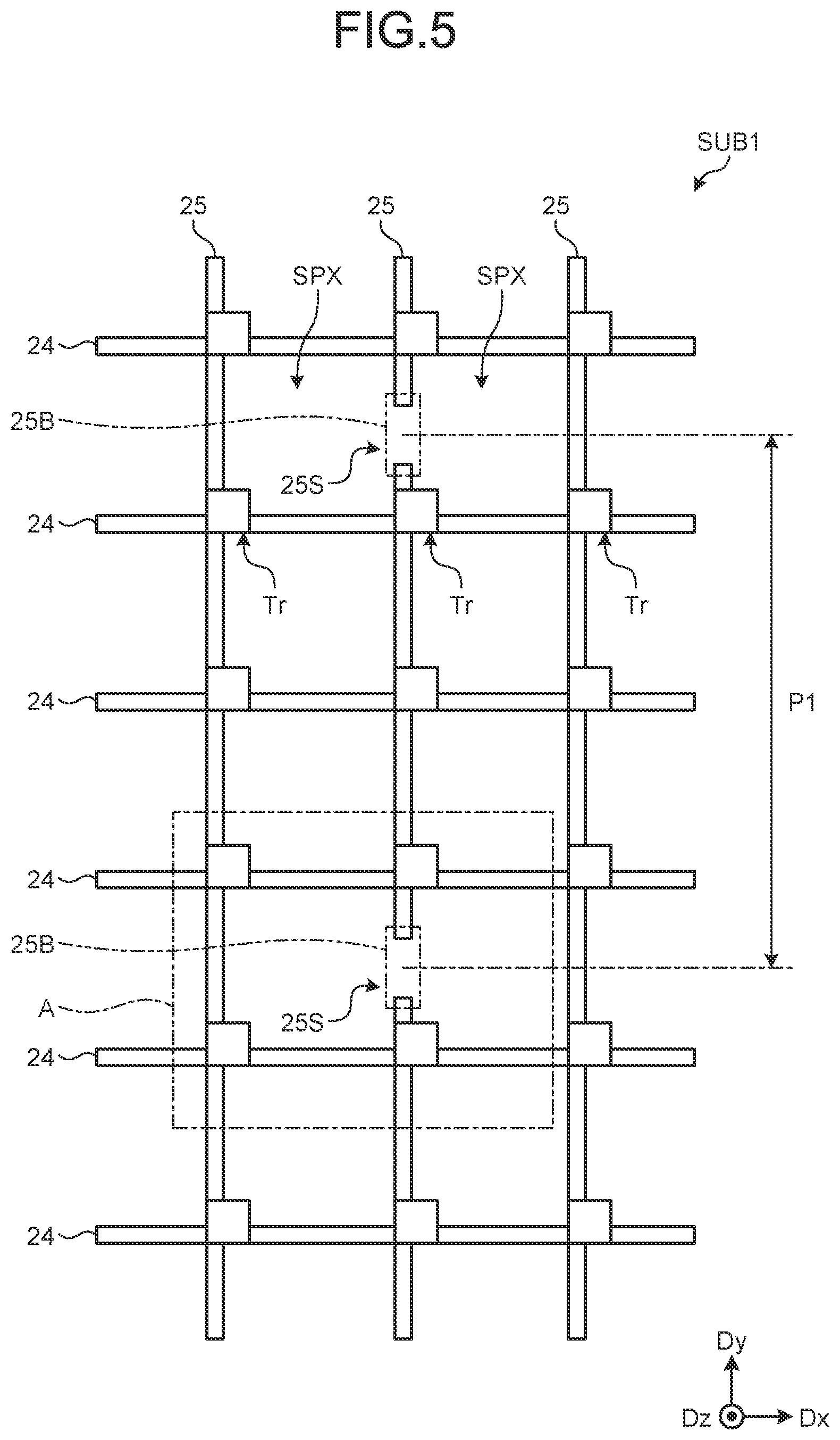 Patent US12581736 Figure 5 – TFT substrate and TFT substrate manufacturing method