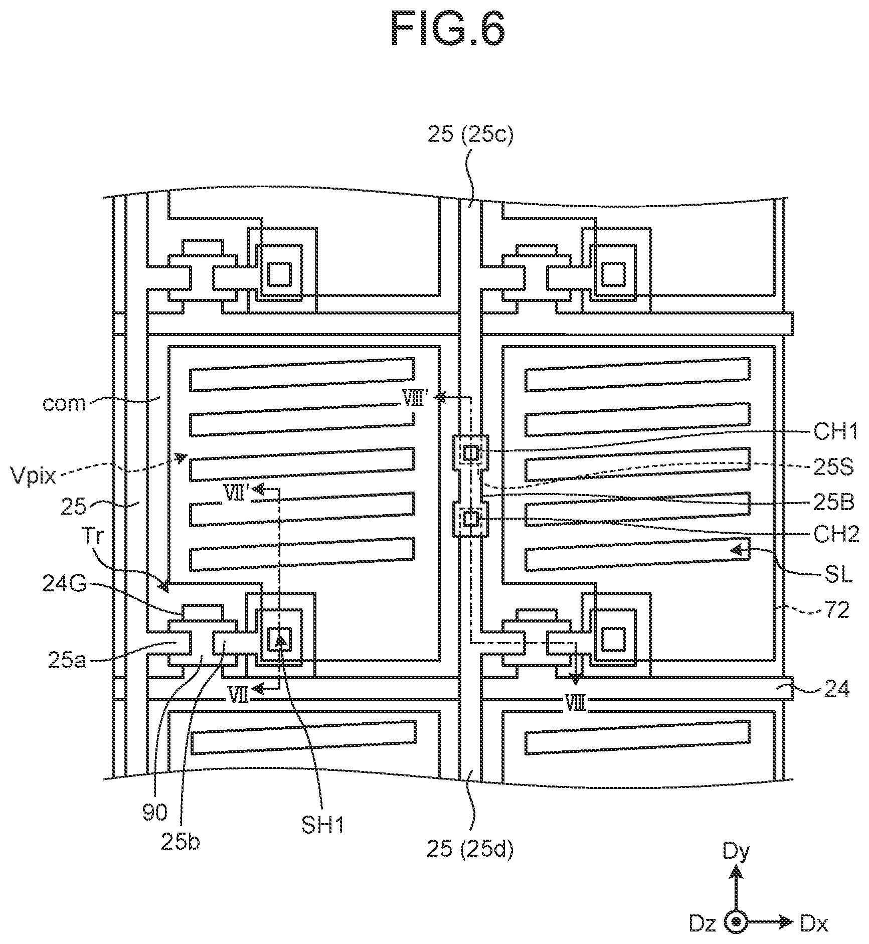 Patent US12581736 Figure 6 – TFT substrate and TFT substrate manufacturing method