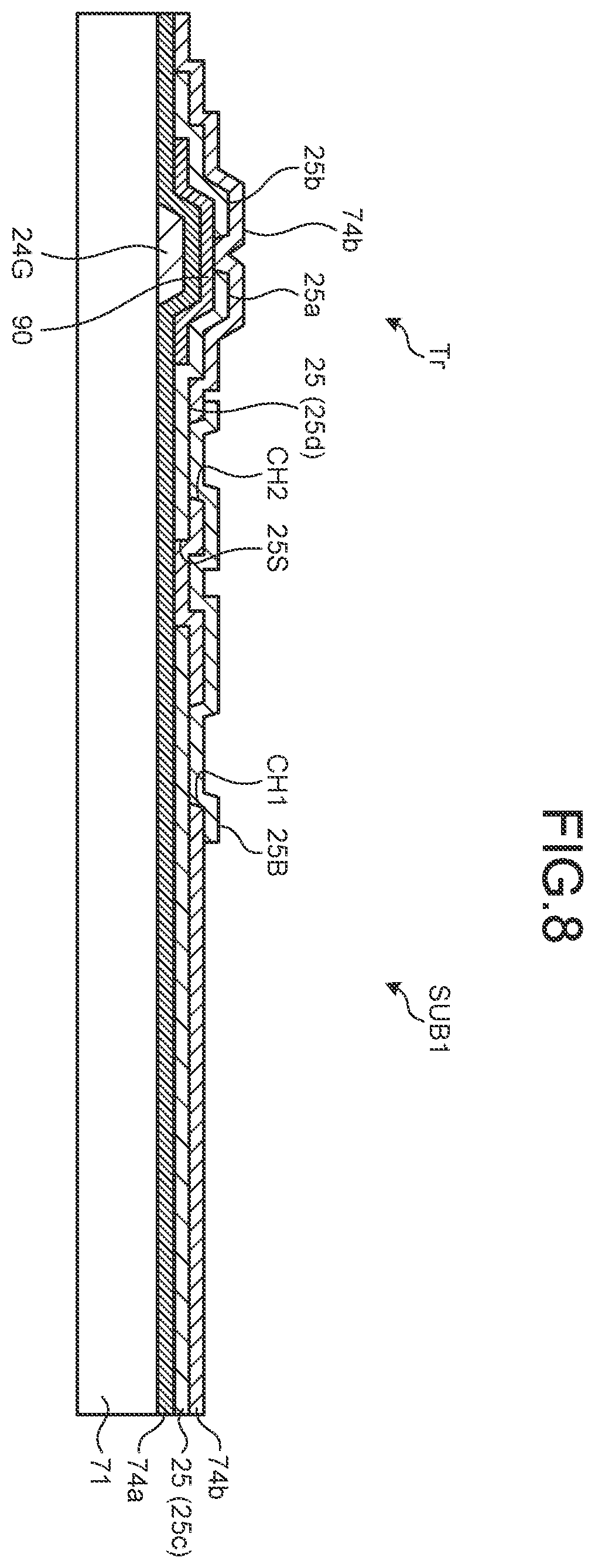 Patent US12581736 Figure 8 – TFT substrate and TFT substrate manufacturing method
