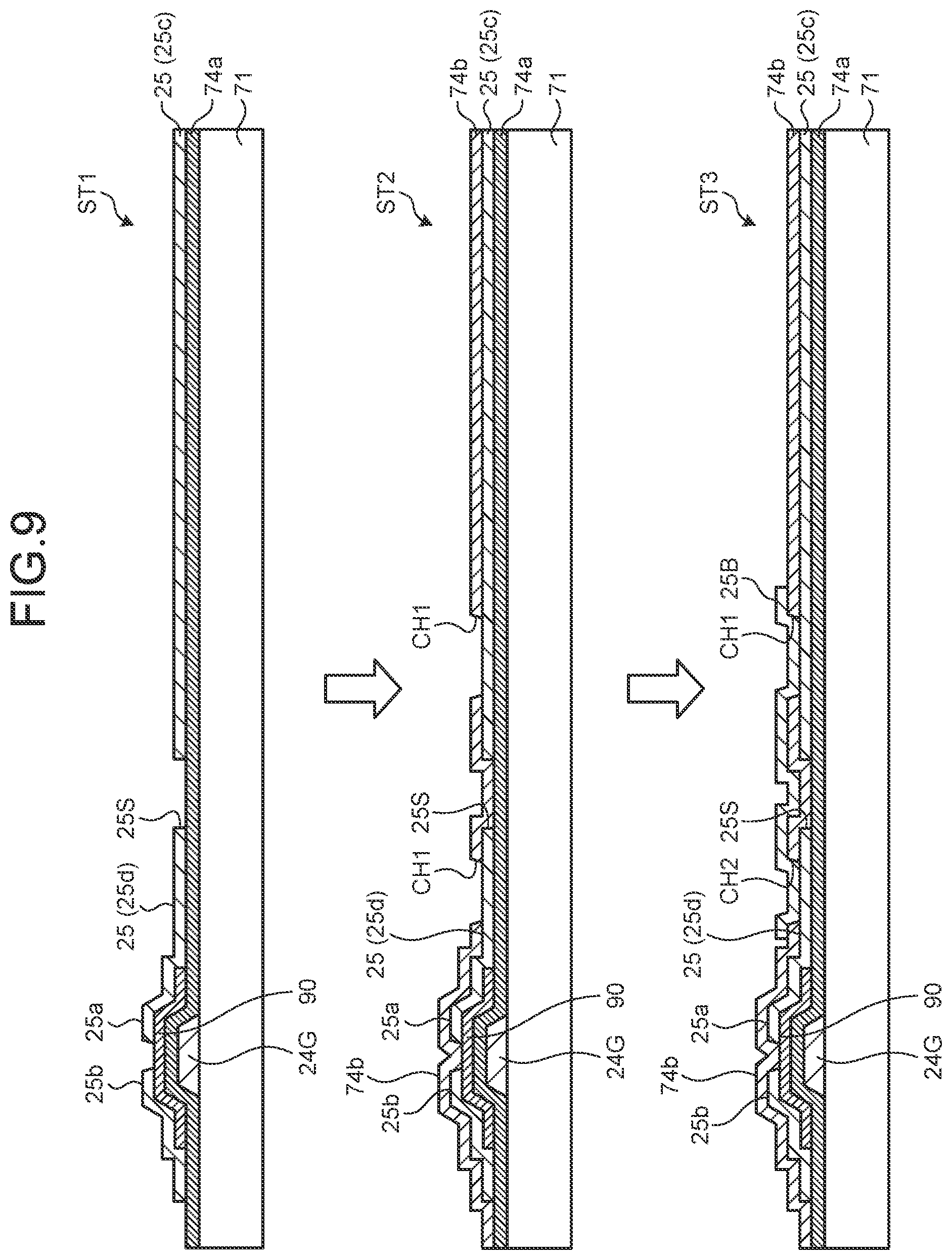 Patent US12581736 Figure 9 – TFT substrate and TFT substrate manufacturing method