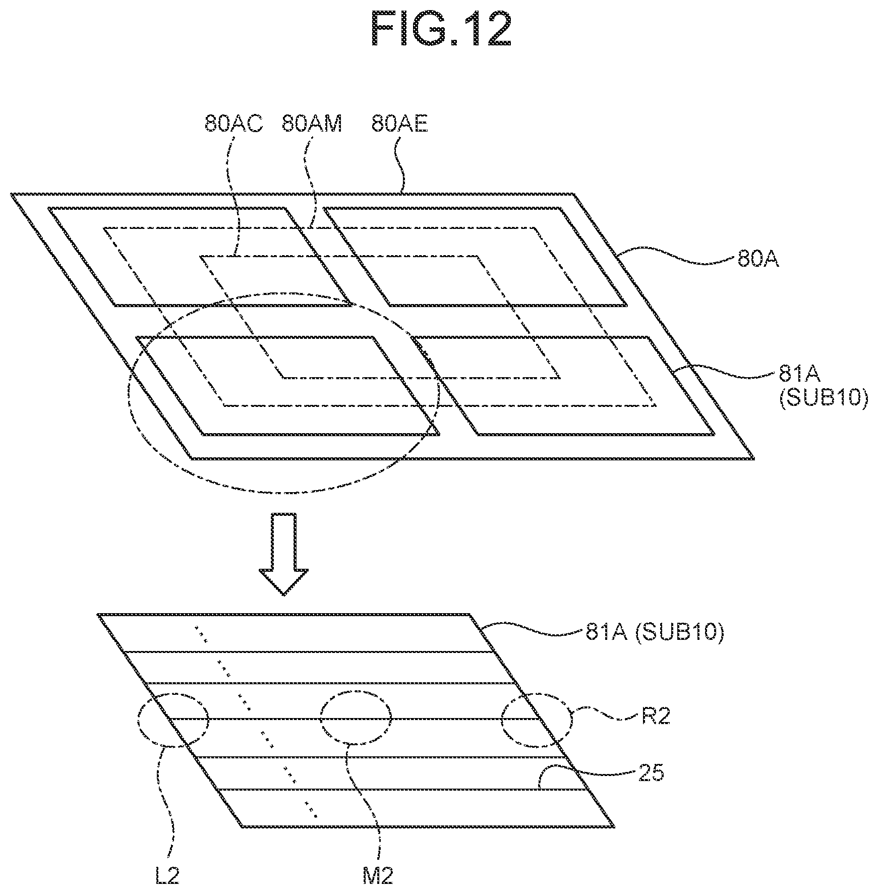 Patent US12581736 Figure 12 – TFT substrate and TFT substrate manufacturing method