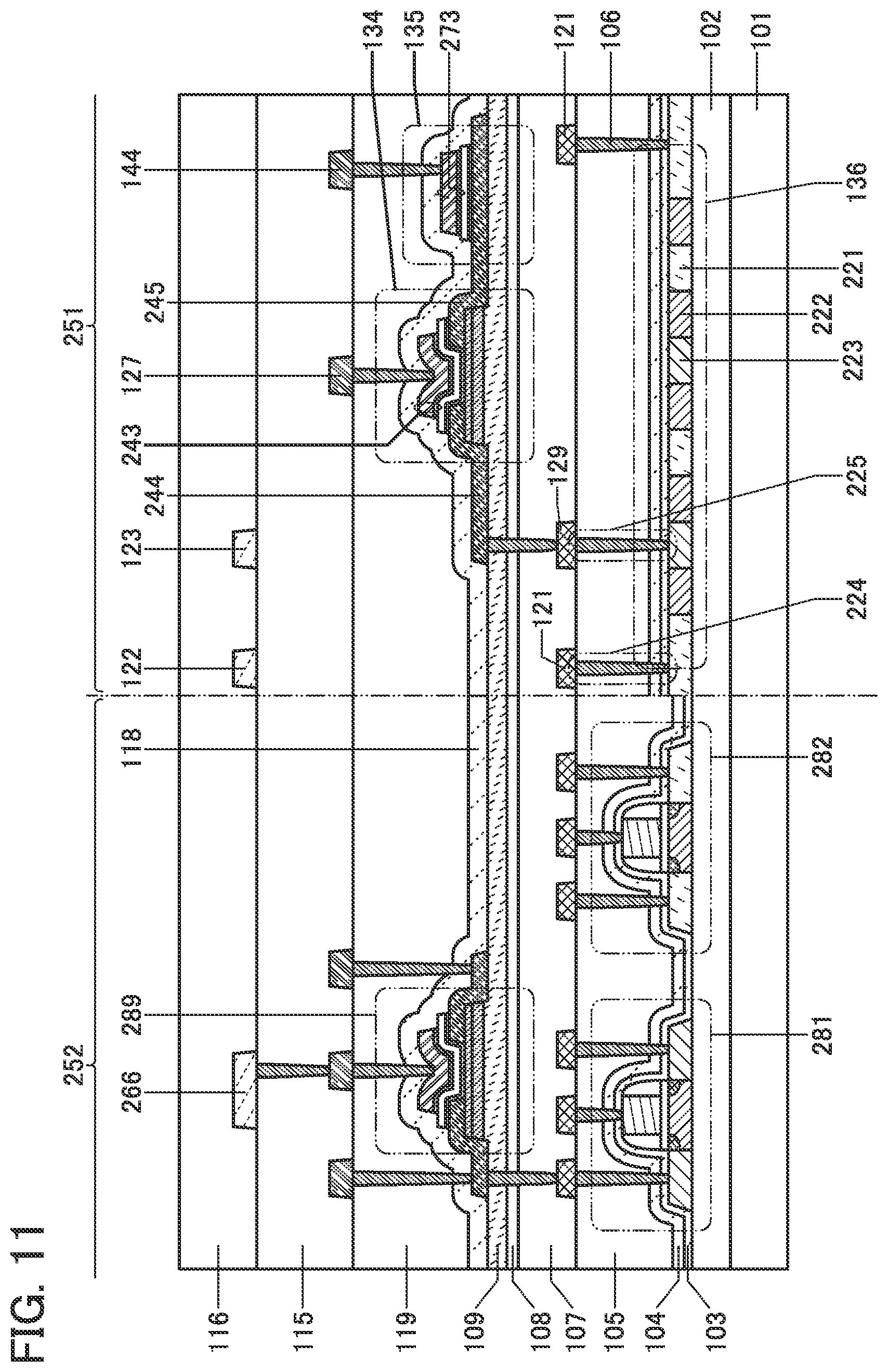 Patent US12581755 Figure 11 – Imaging device comprising net shape wiring
