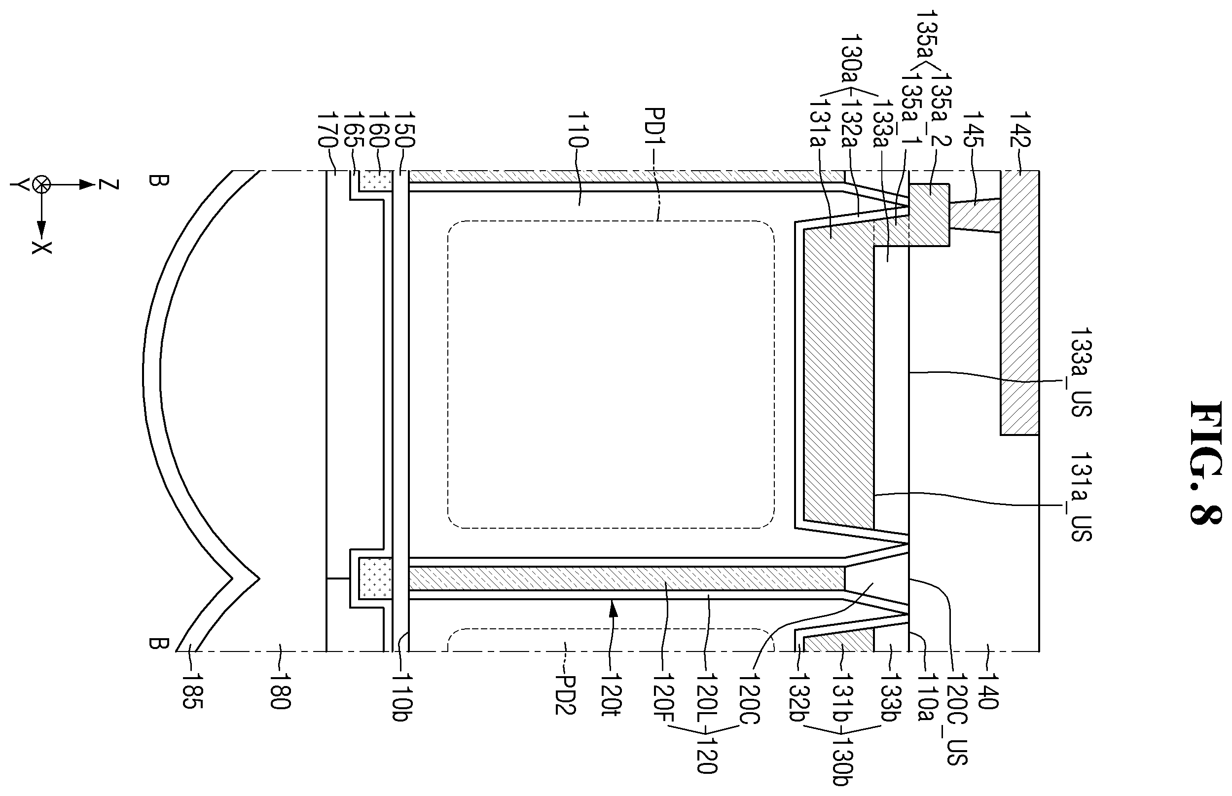Patent US12581760 Figure 8 – Image sensor