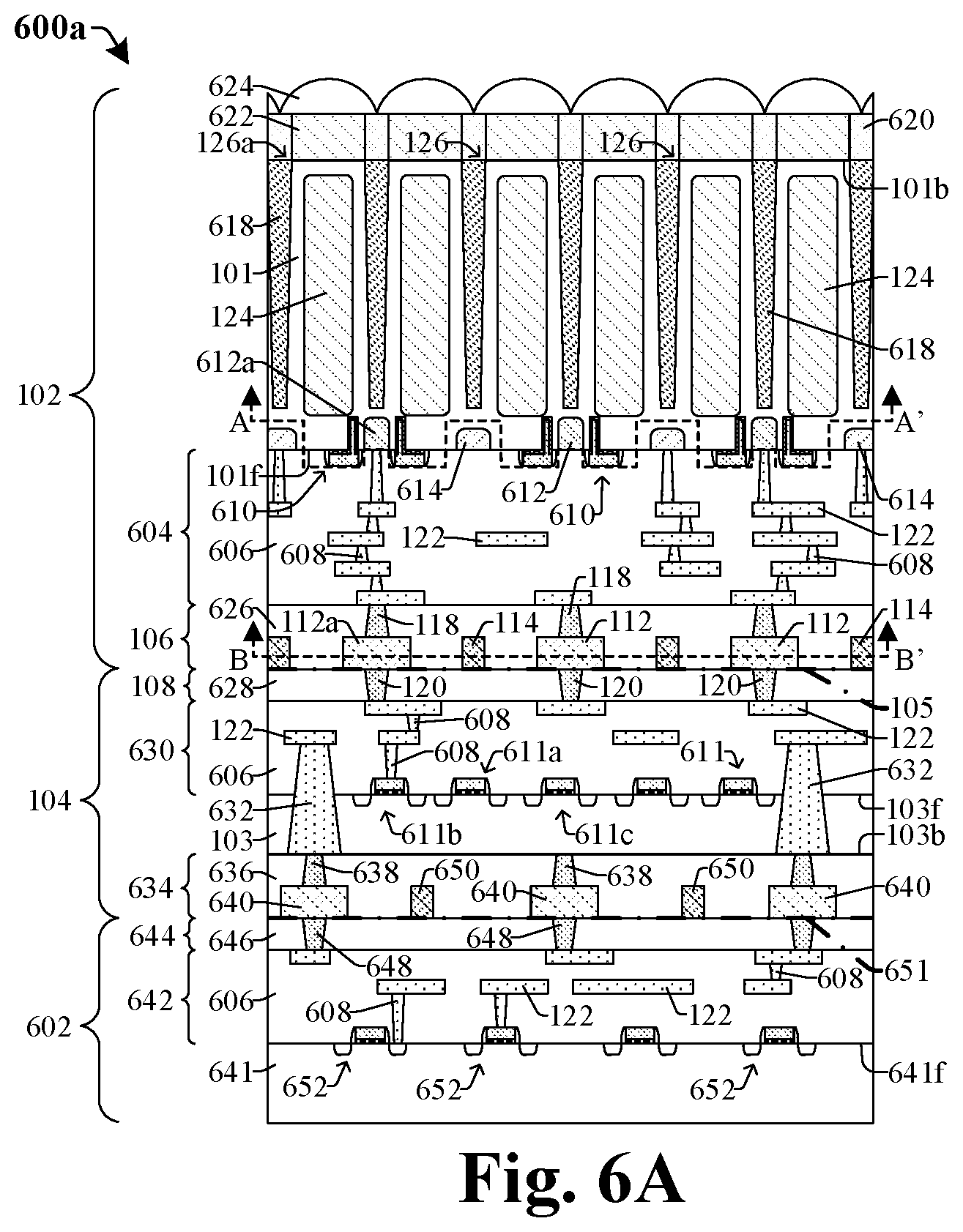 Patent US12581764 Figure 8 – Bond structure having shielding structures for stacked IC chips