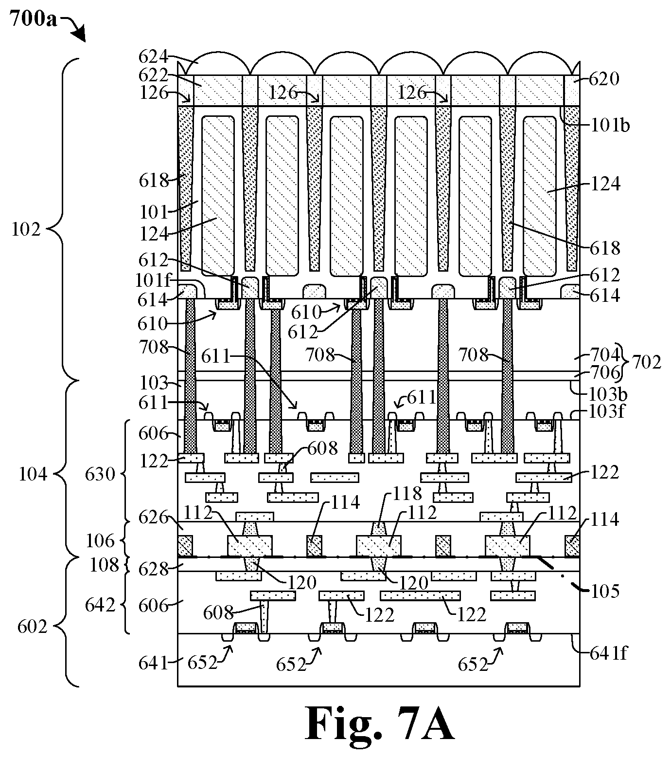Patent US12581764 Figure 11 – Bond structure having shielding structures for stacked IC chips