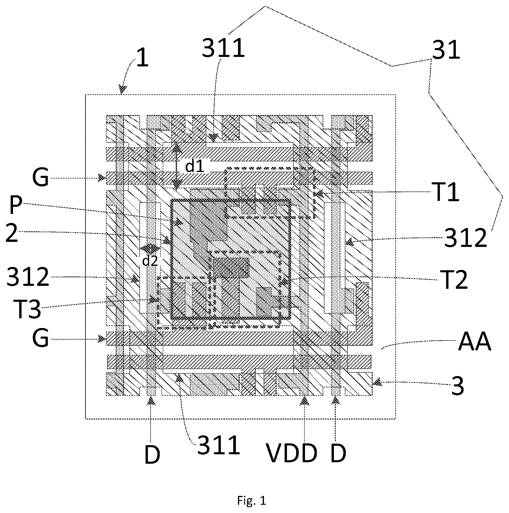 Patent US12581765 Figure 1 – Active pixel image sensor and display device